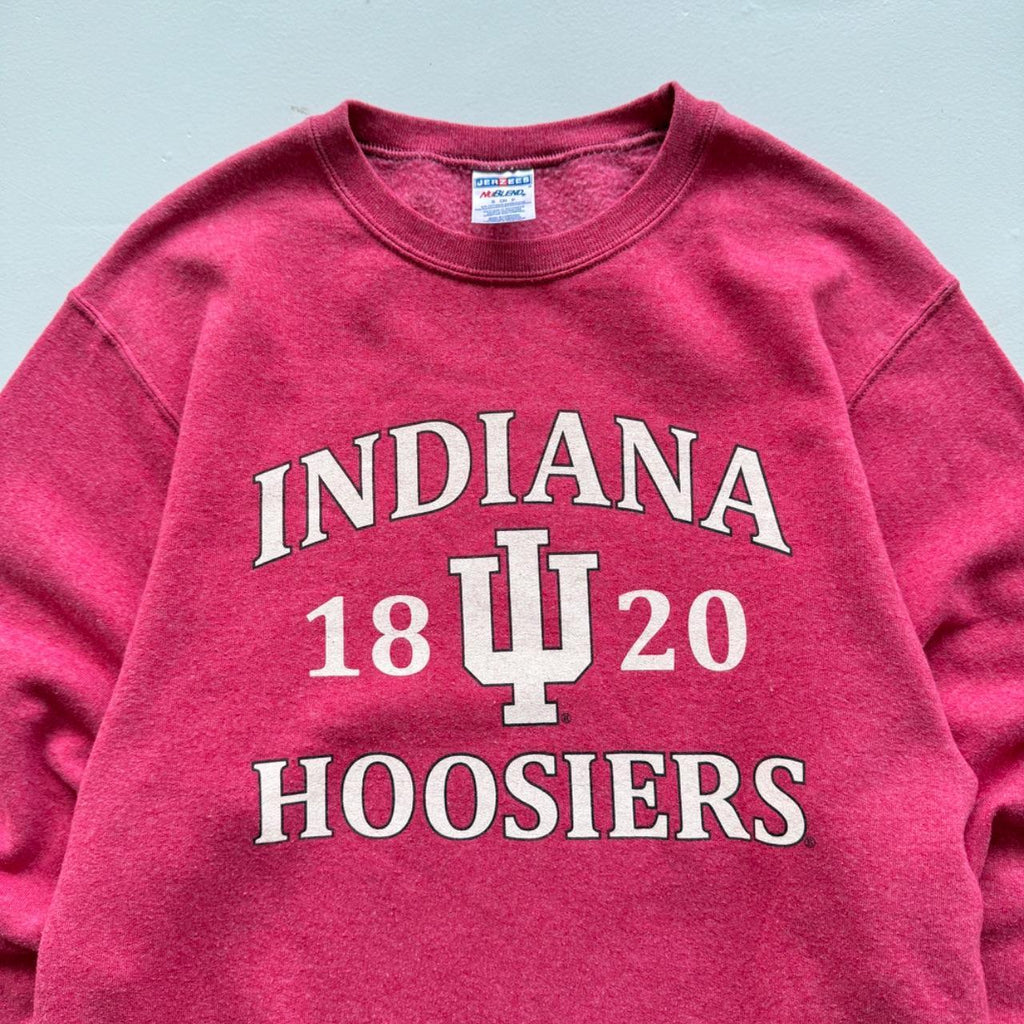 Red Pink Indiana Hoosiers 00’s Raglan Vintage Graphic Sweatshirt - Small
