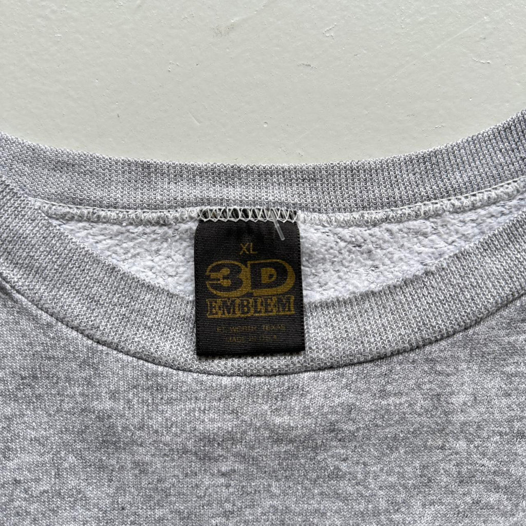 Grey Harley Davidson 3D Emblem Rare 90’s Vintage Sweatshirt - Large