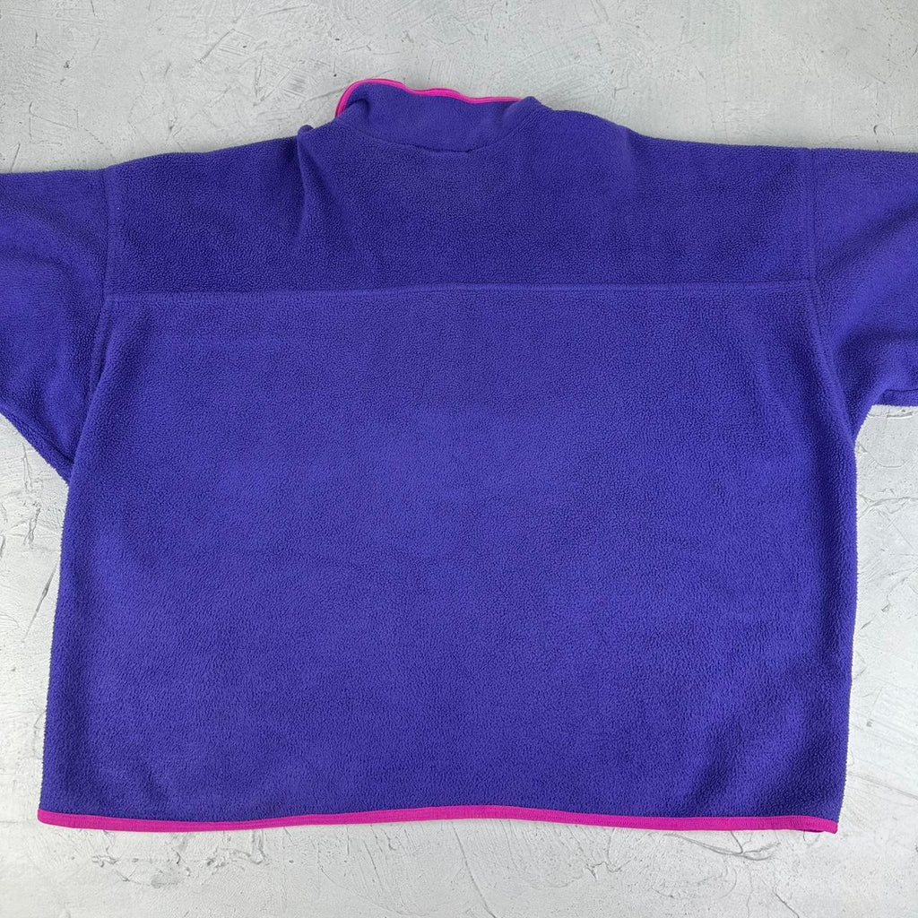 Purple Fleece Adidas Trekking 90s vintage Quarter-zip Sweatshirt - XL
