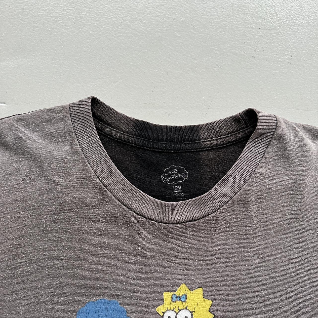 Faded Grey Simpsons Vintage 90's Graphic T-shirt - XL