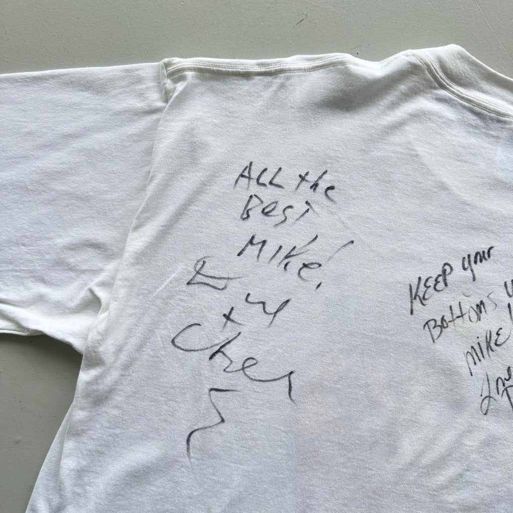 White Bottom's Up Pin Up Casino 00's Vintage T-shirt - XL