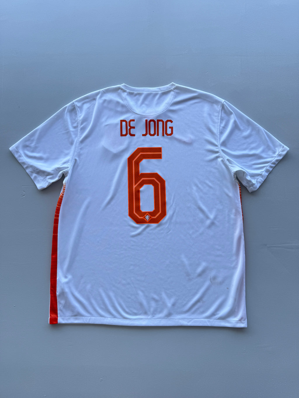 Nike Netherlands De Jong 2015 Away Vintage Football Shirt #6 - XL