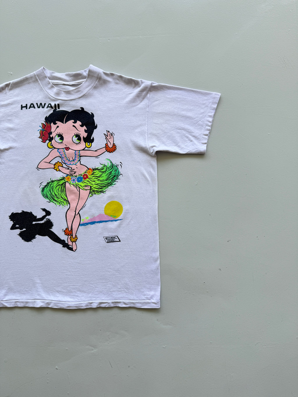 White Betty Boop 90's Vintage Graphic Single Stitch Tourist T-Shirt - Medium