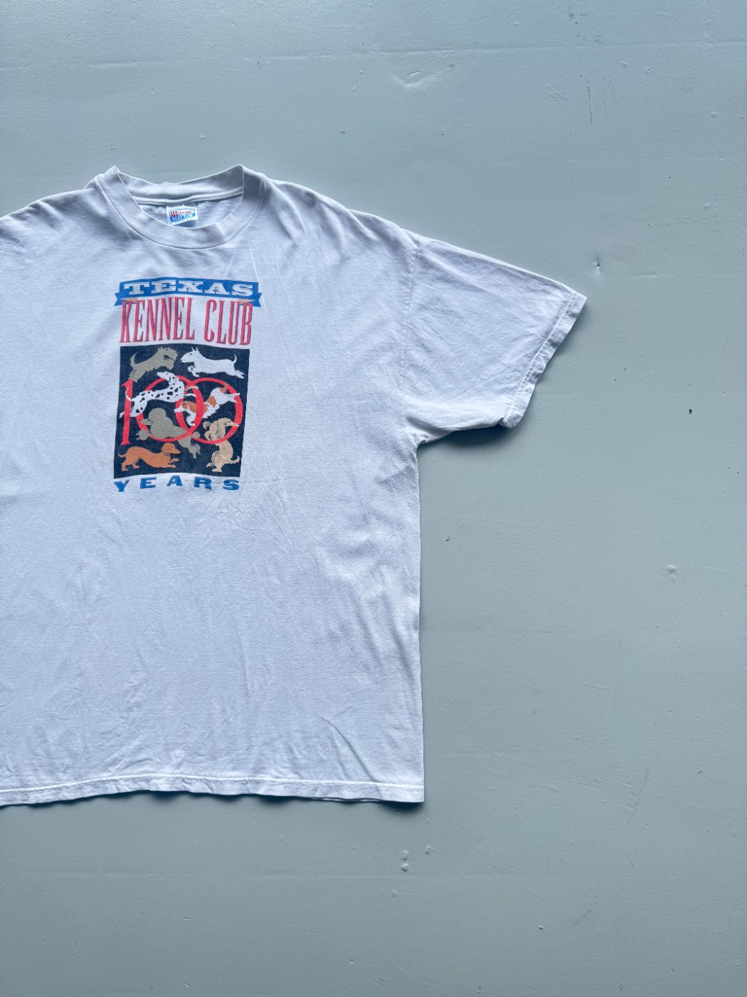Hanes Beefy-T Texas Kennel Club 100 Years Vintage Graphic T-Shirt - XL