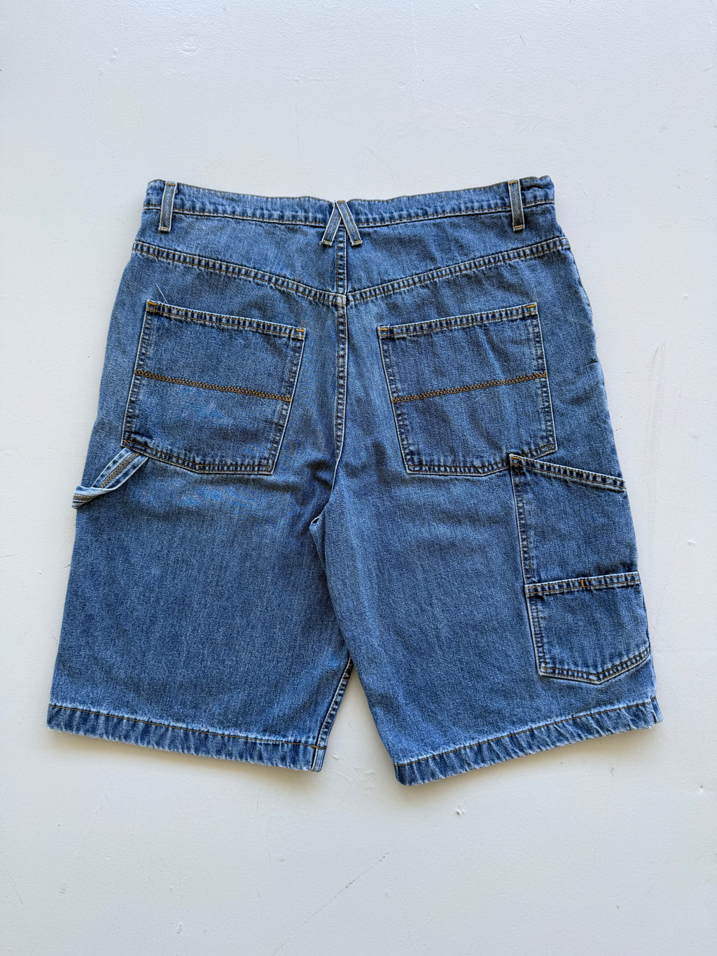 Blue Nevada 00's Vintage Baggy Carpenter Denim Shorts - W38 x L11.5