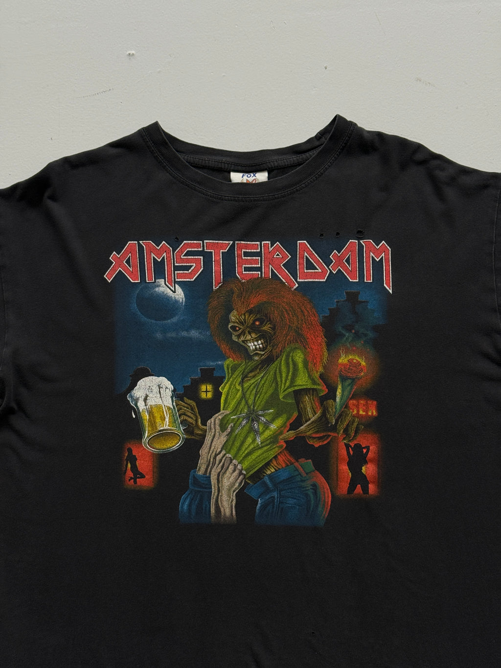 Black Amsterdam Iron Maiden 2000's Vintage Graphic T-Shirt - Large