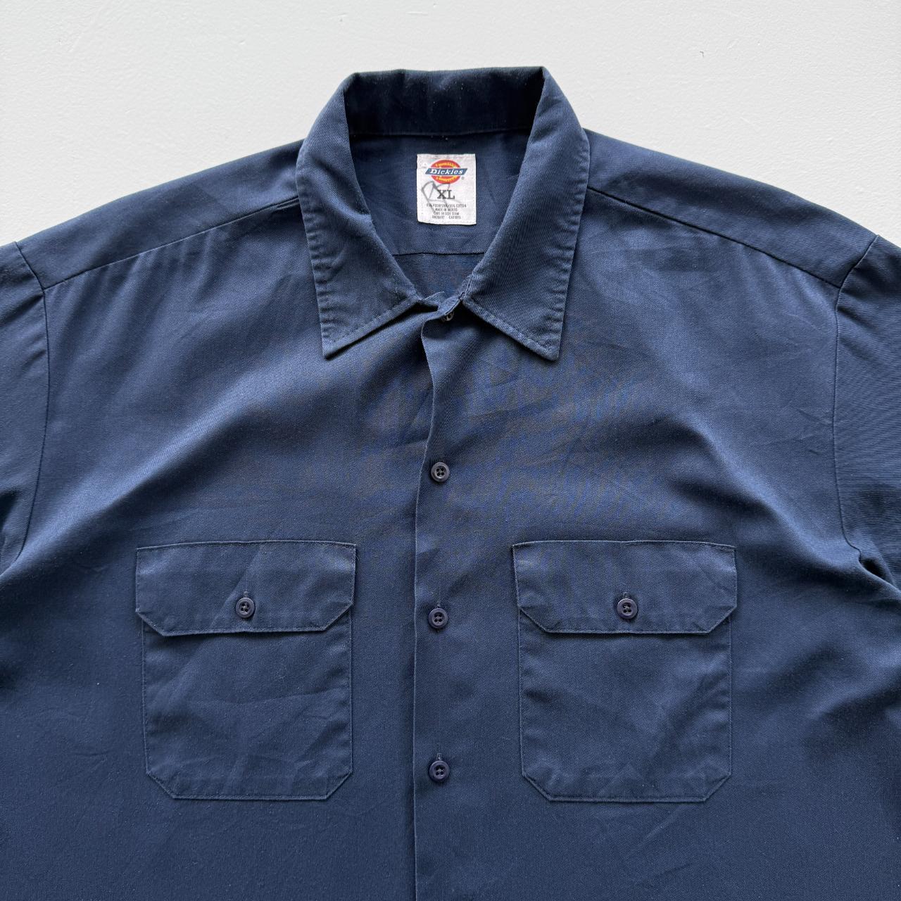 Navy Blue Dickies Workwear 90s Vintage Shirt - XL