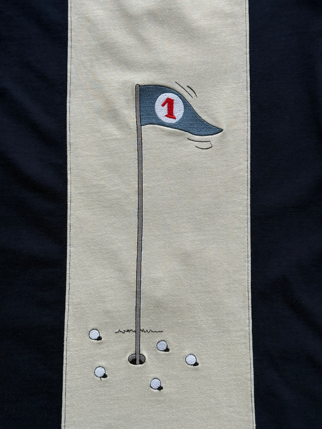 Gaston Lagaffe Studio Adventures Golf Graphic 90's Long Sleeve Rugby Polo - Medi
