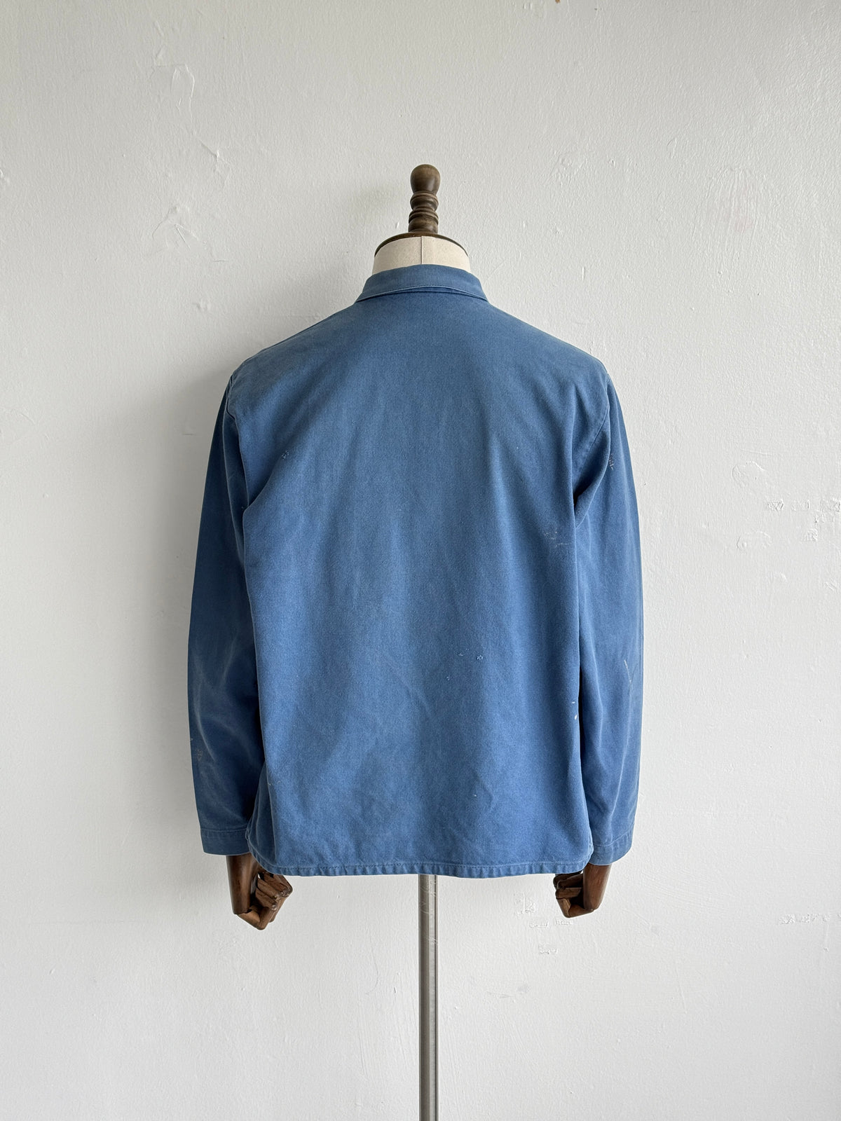 Thrashed Blue French 80's Vintage Workwear Chore Jacket CH444 - Small