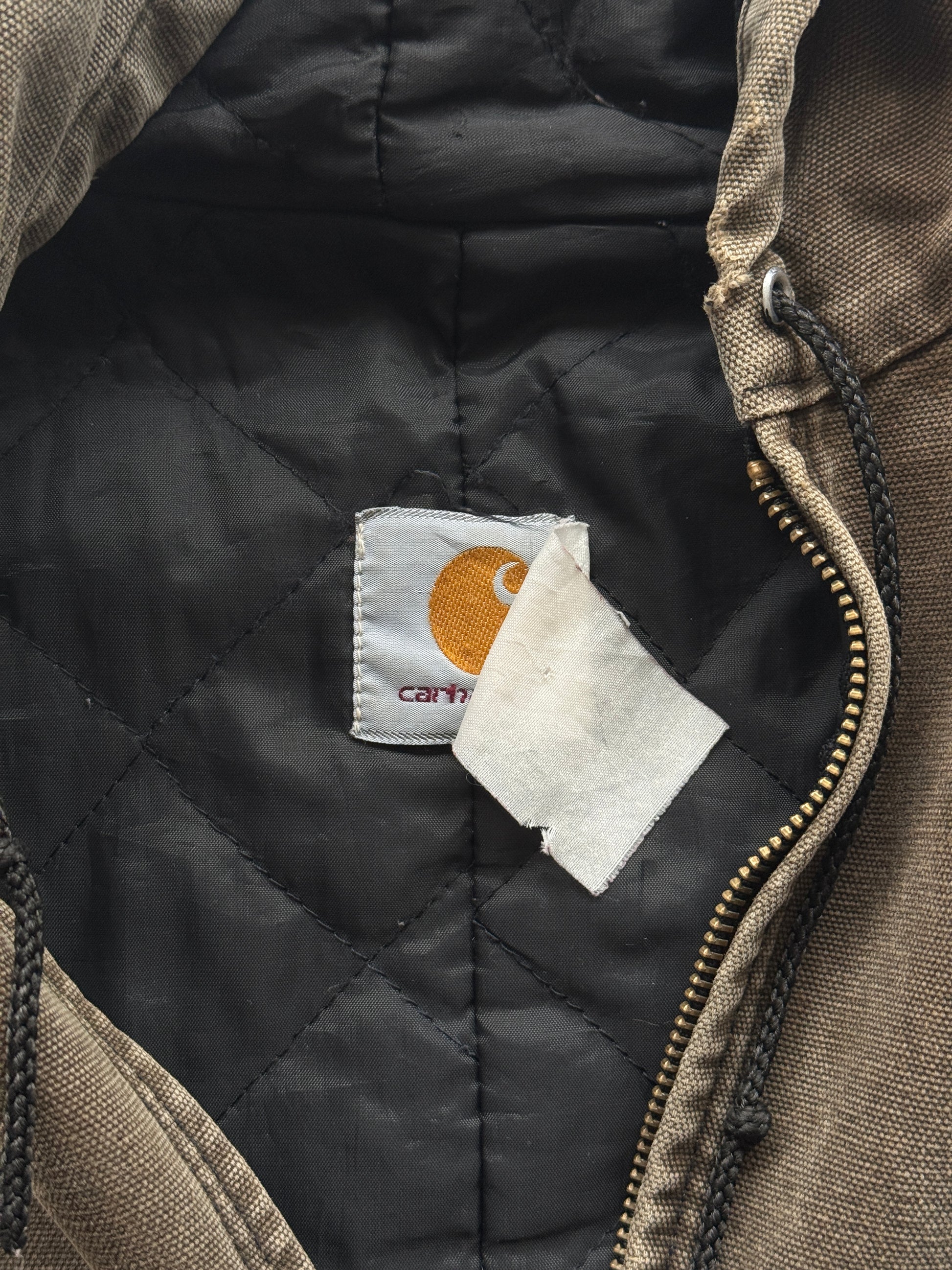 Faded Brown Carhartt 90's Vintage Cavas Active Jacket - Large