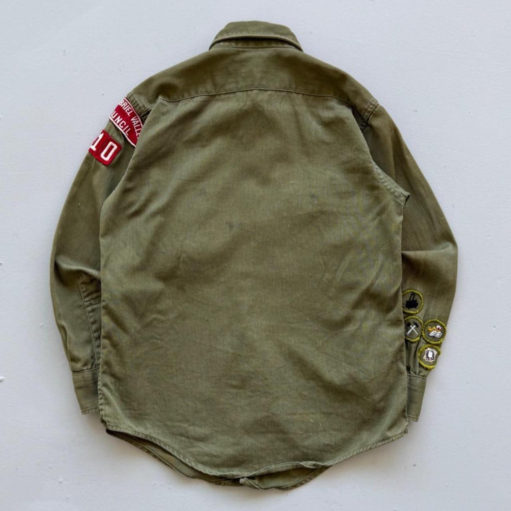 Khaki Boy Scouts Sanforized 60's Button-Up Shirt - Small (8)