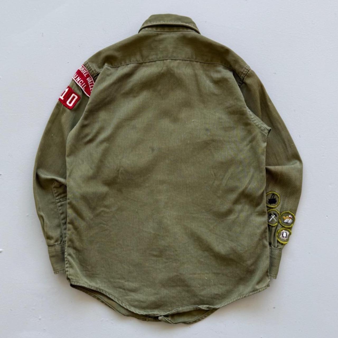 Khaki Boy Scouts Sanforized 60's Button-Up Shirt - Small (8)
