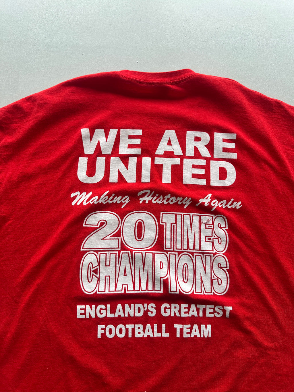 Man United 20 Times Champions 2013 Vintage T-Shirt - XL