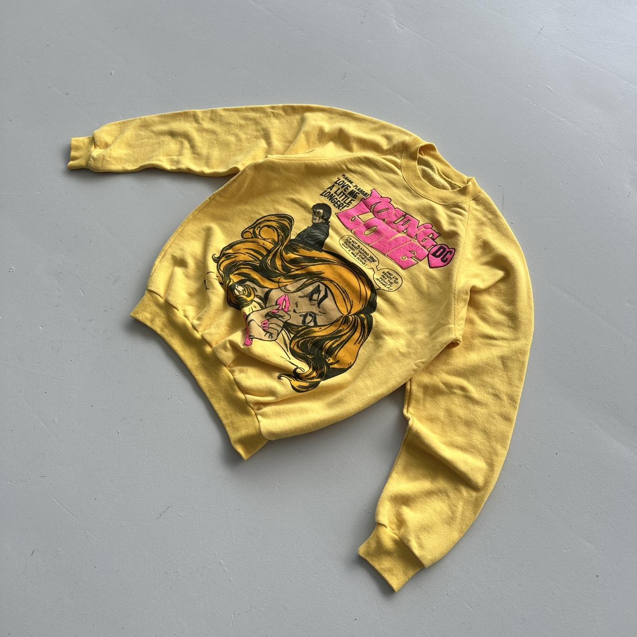 Yellow Young Love DC 1984 80’s Sweatshirt - Medium