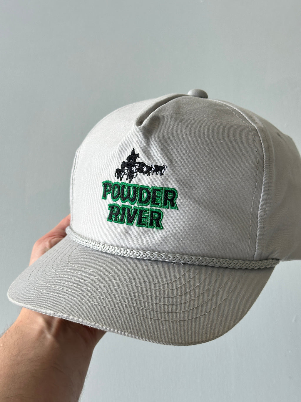 Grey Powder River 90's Vintage SnapBack Trucker Cap