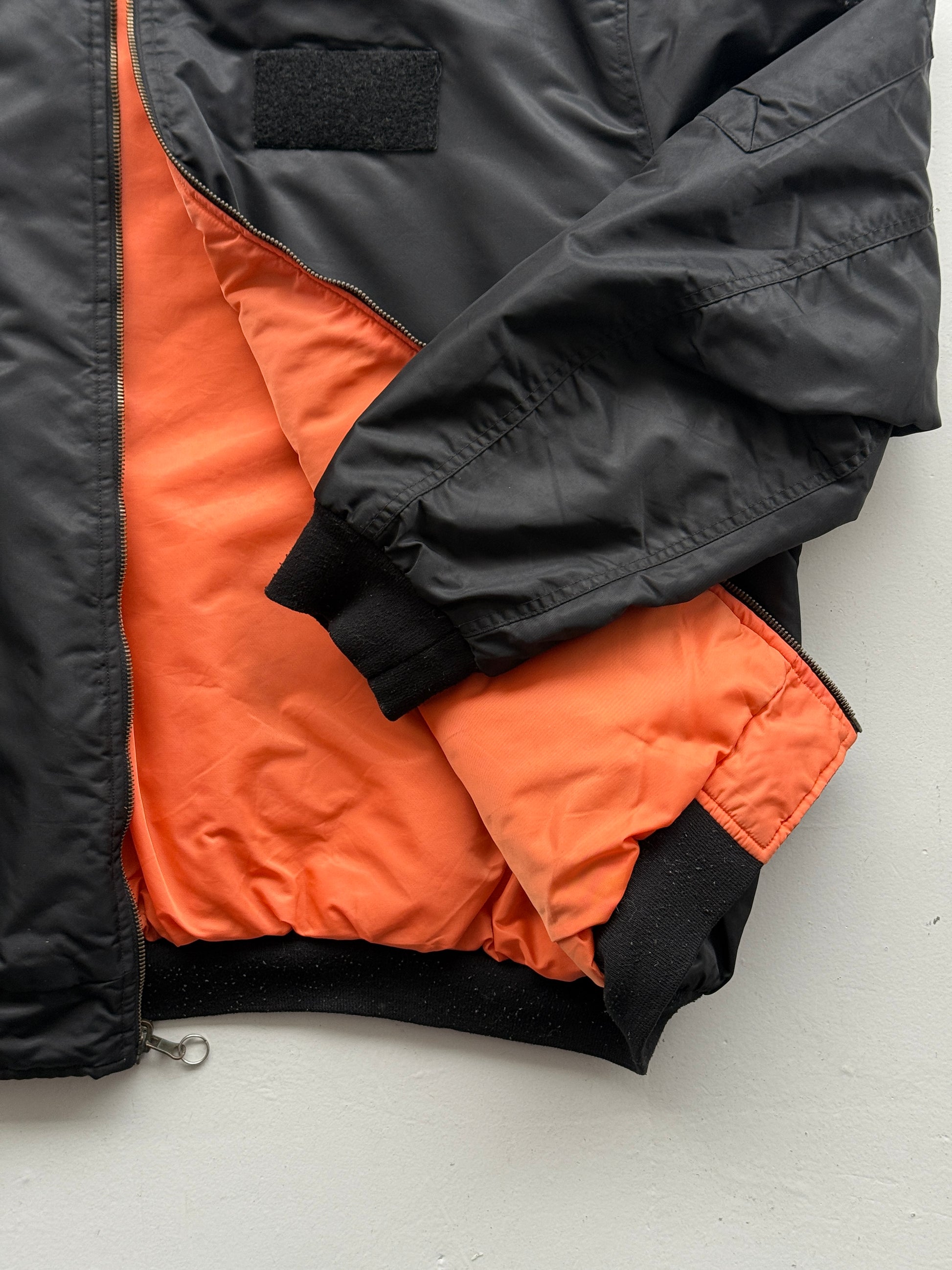 Black Reversible 90's Vintage Bomber Jacket - XXL