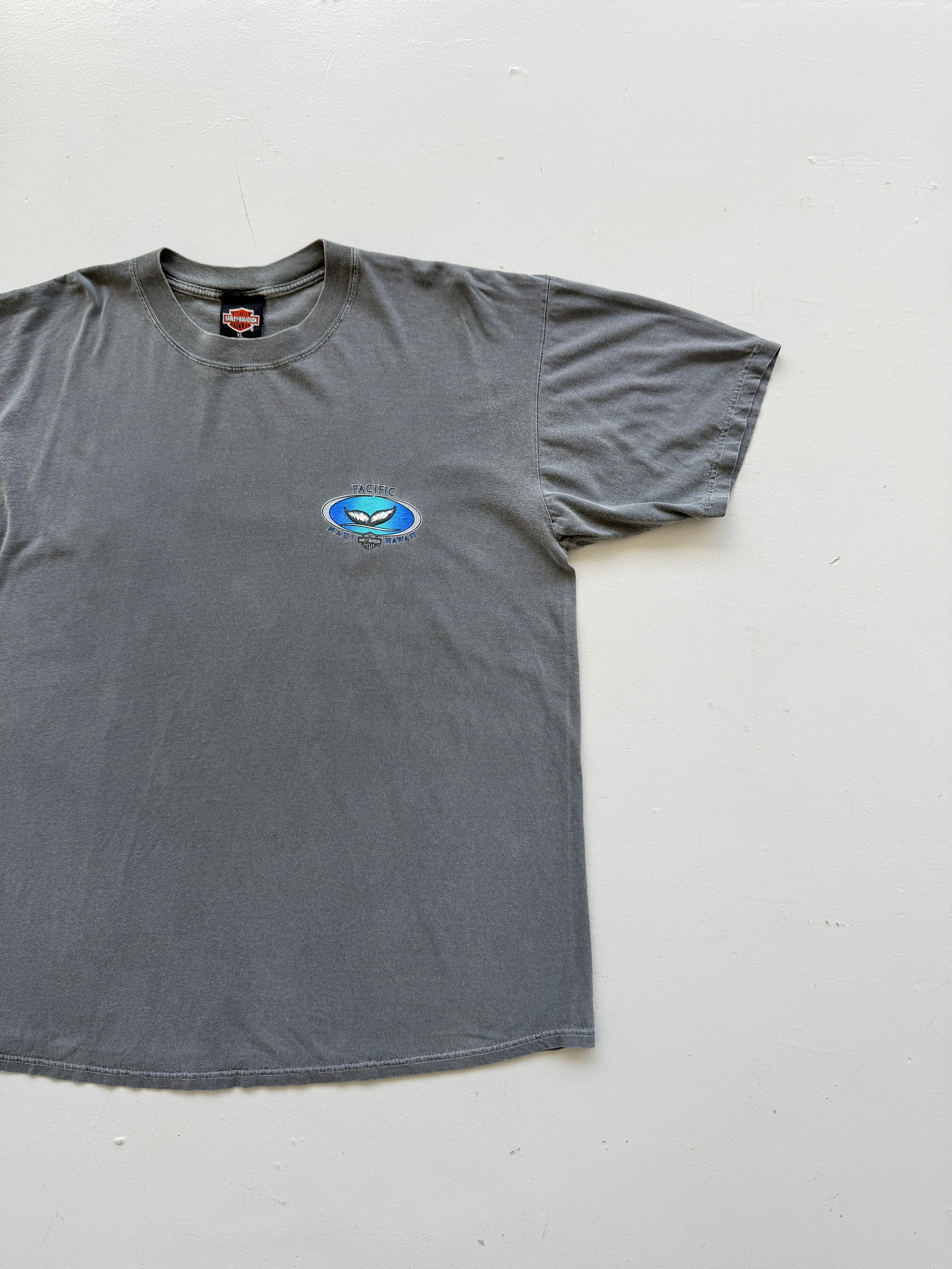 Grey Harley Davidson 90's Vintage Sun Faded Graphic T-Shirt - XL