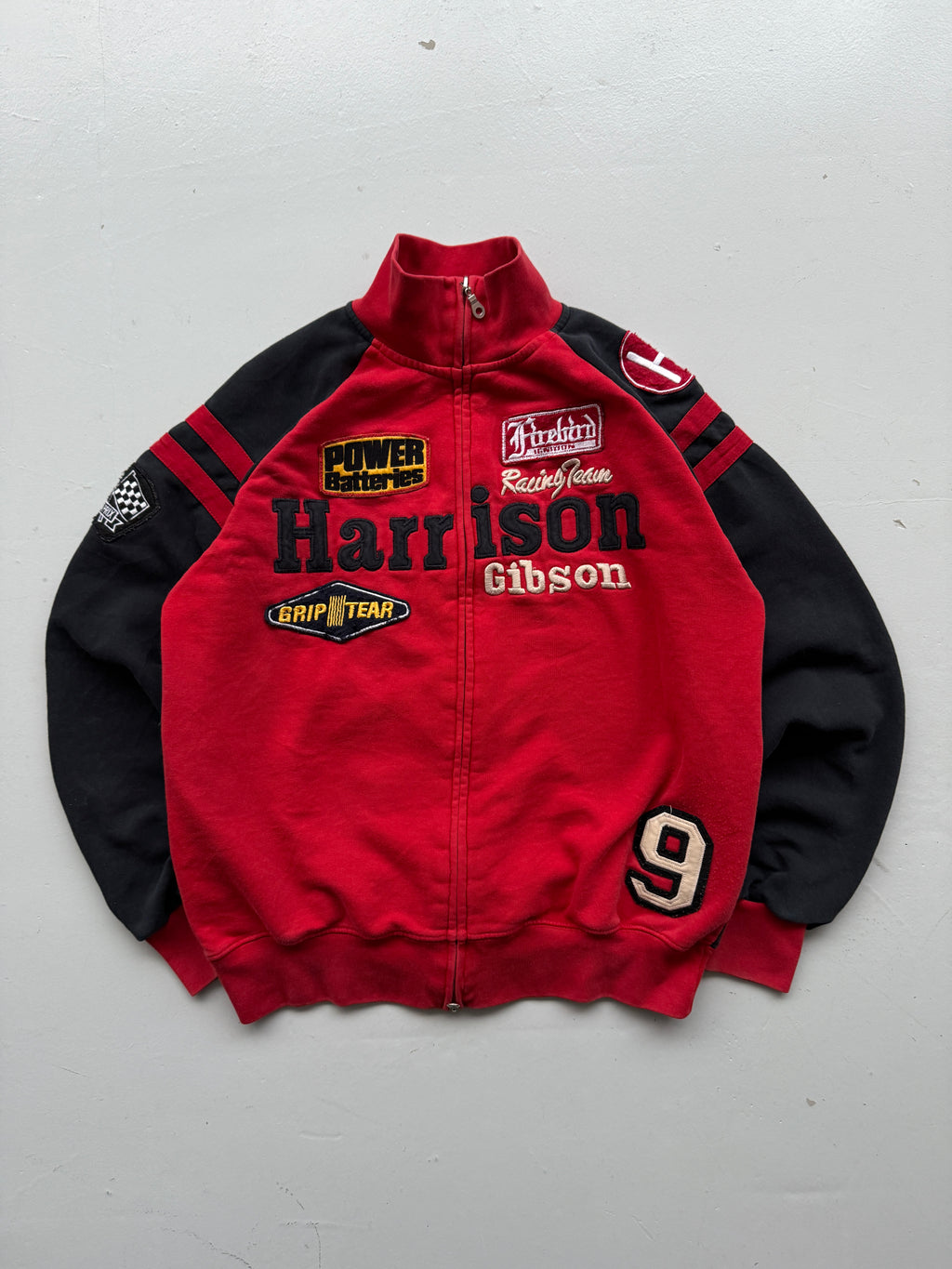 Red Harrison Dare Devil Vintage 90's Zip Up Sweatshirt - Medium
