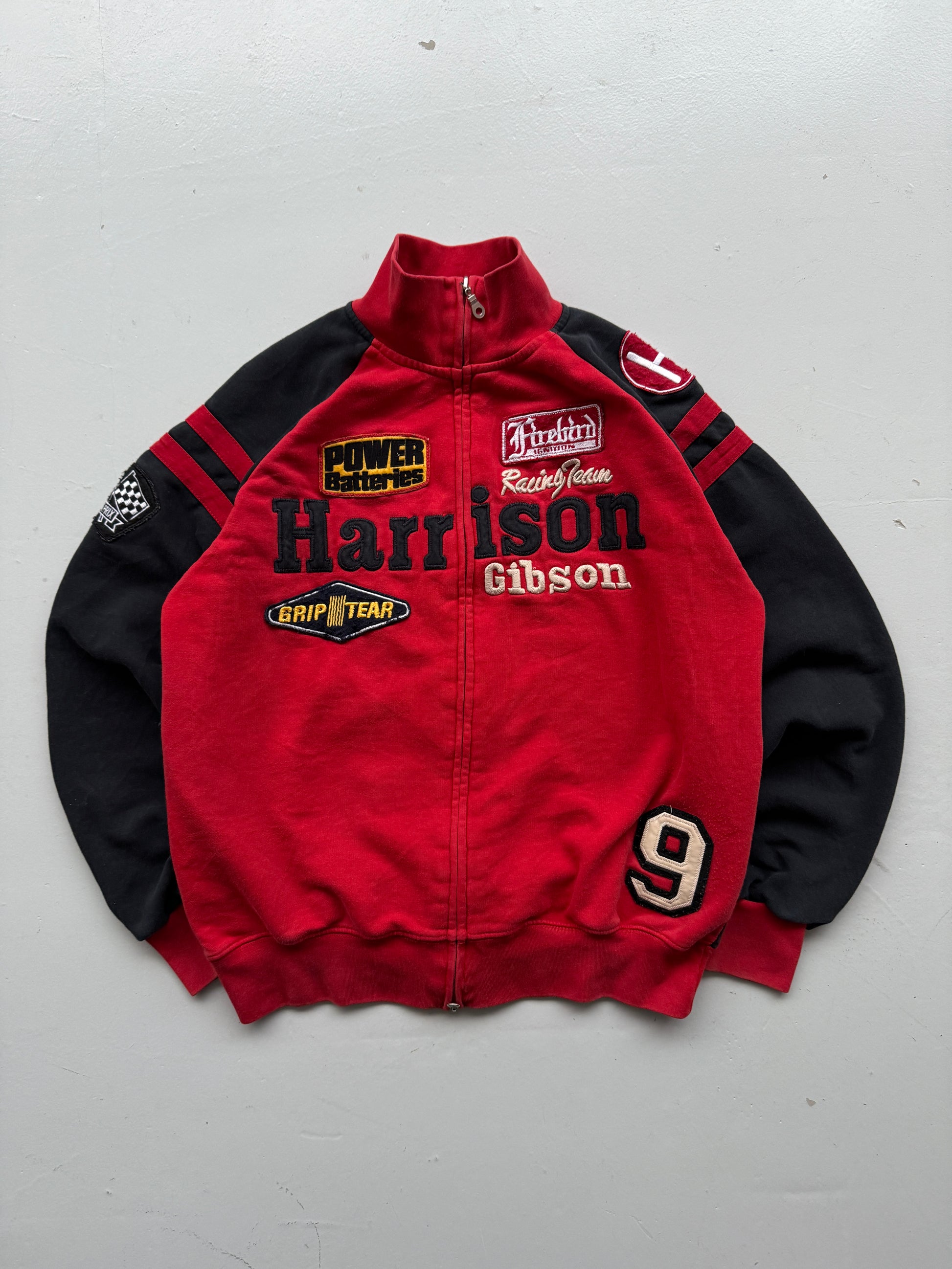 Red Harrison Dare Devil Vintage 90's Zip Up Sweatshirt - Medium
