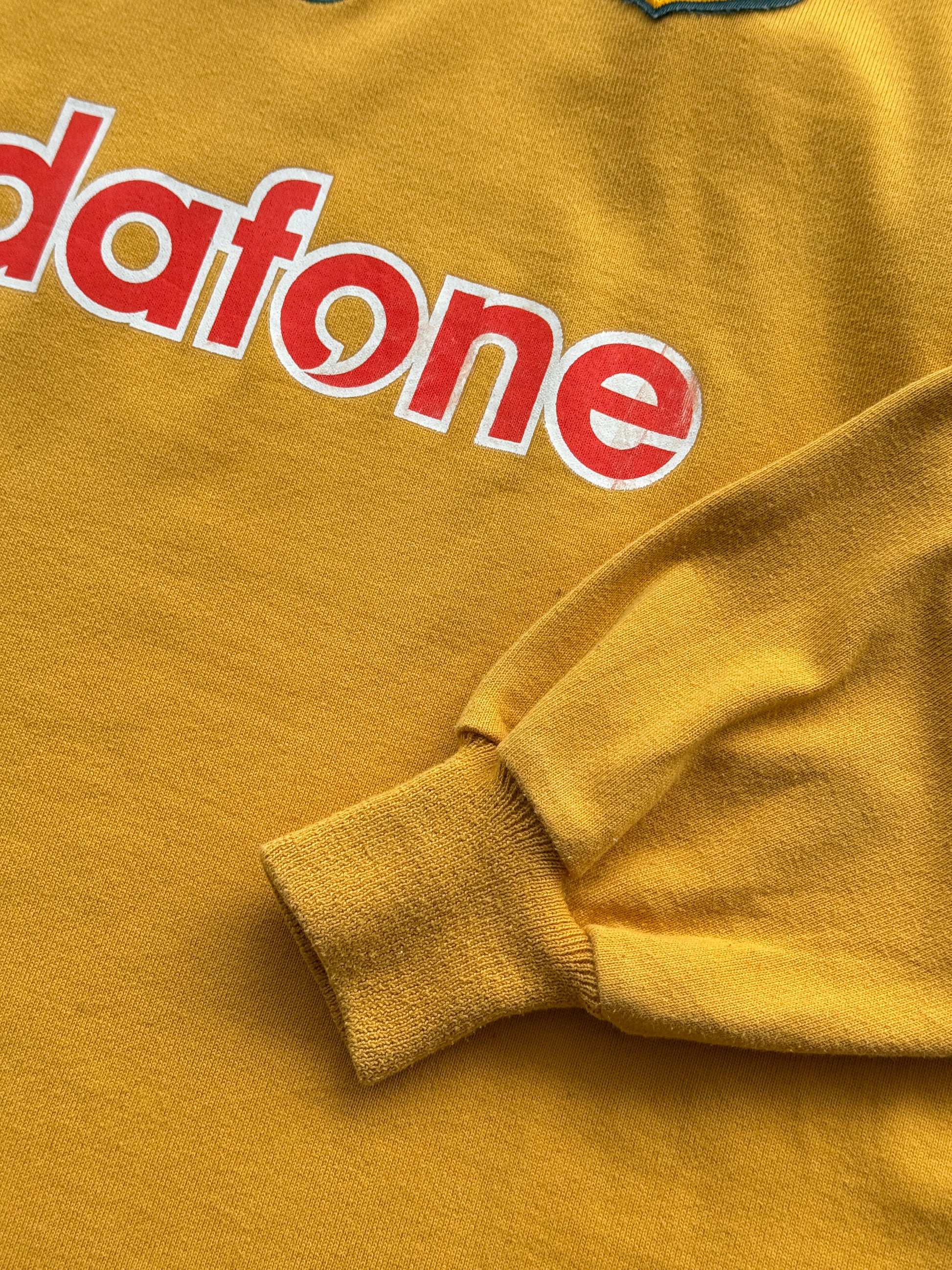 Yellow Australian Rugby 00s Vintage Canterbury Wallabies Long Sleeve Jersey - XL