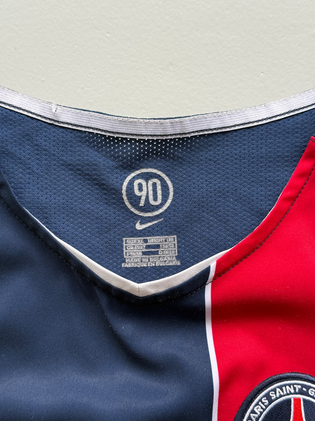 Nike PSG Paris Saint-Germain Thomson 00's Vintage Home Football Shirt - XL