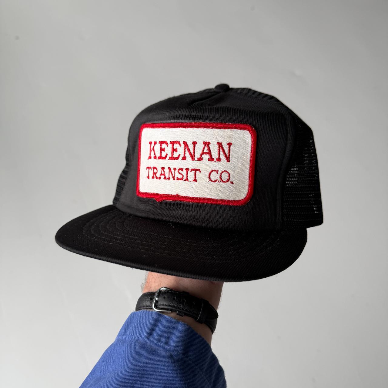 White Keenan Transit Co Vintage Mesh and Foam SnapBack Trucker Cap