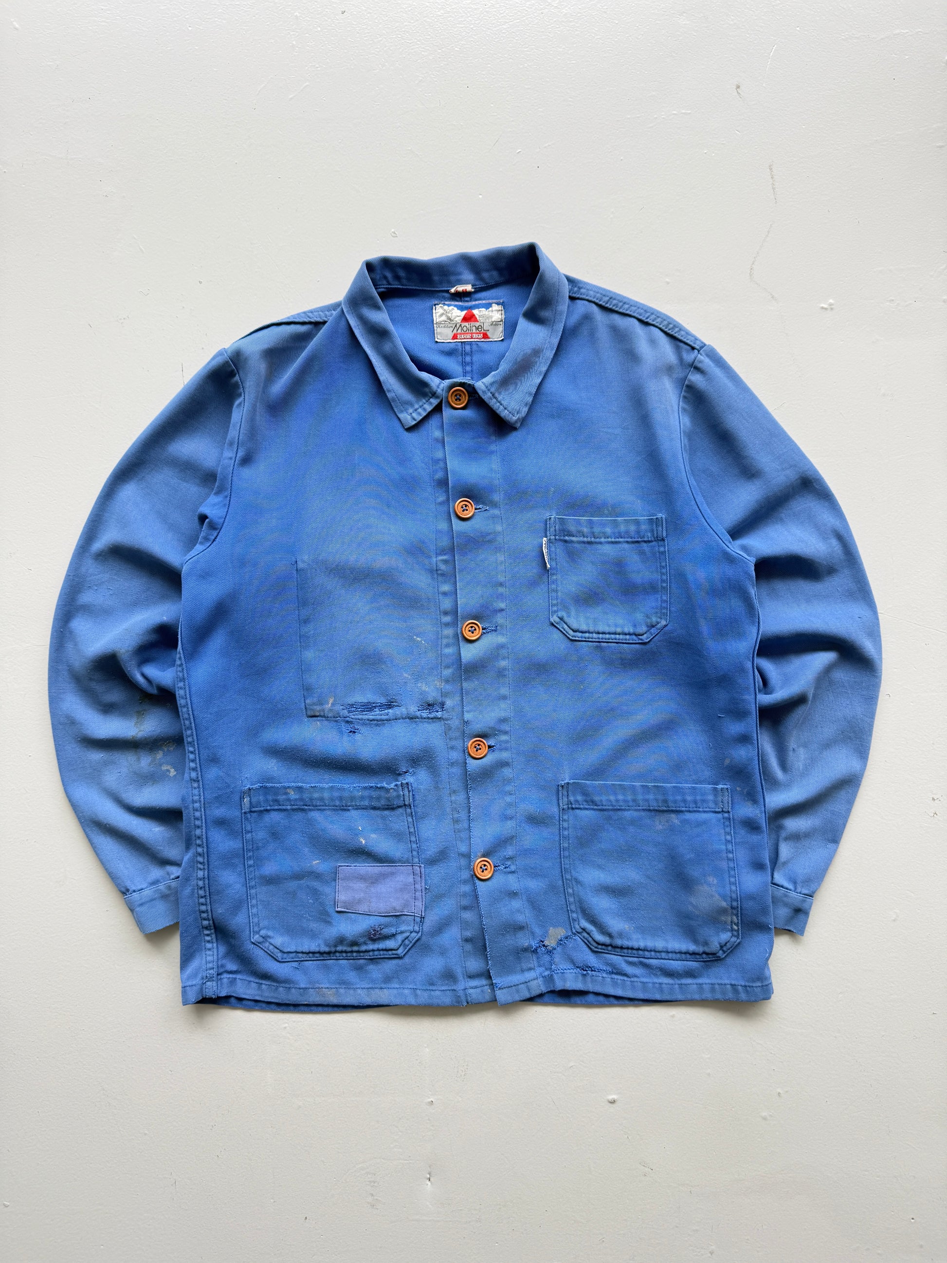 Blue Molinel Depuis Vintage Workwear Chore Jacket CH392 - Medium