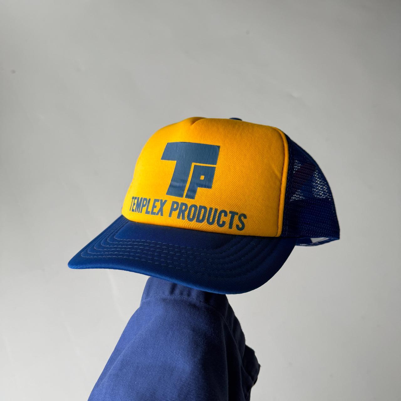 Blue Yellow Templex Products Vintage SnapBack Cap