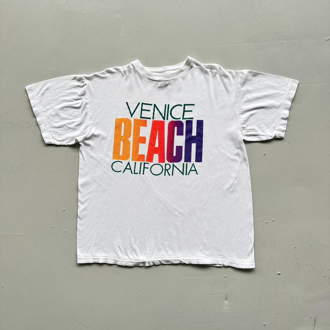 White Venice Beach California Vintage 90's T-shirt - Boxy XL