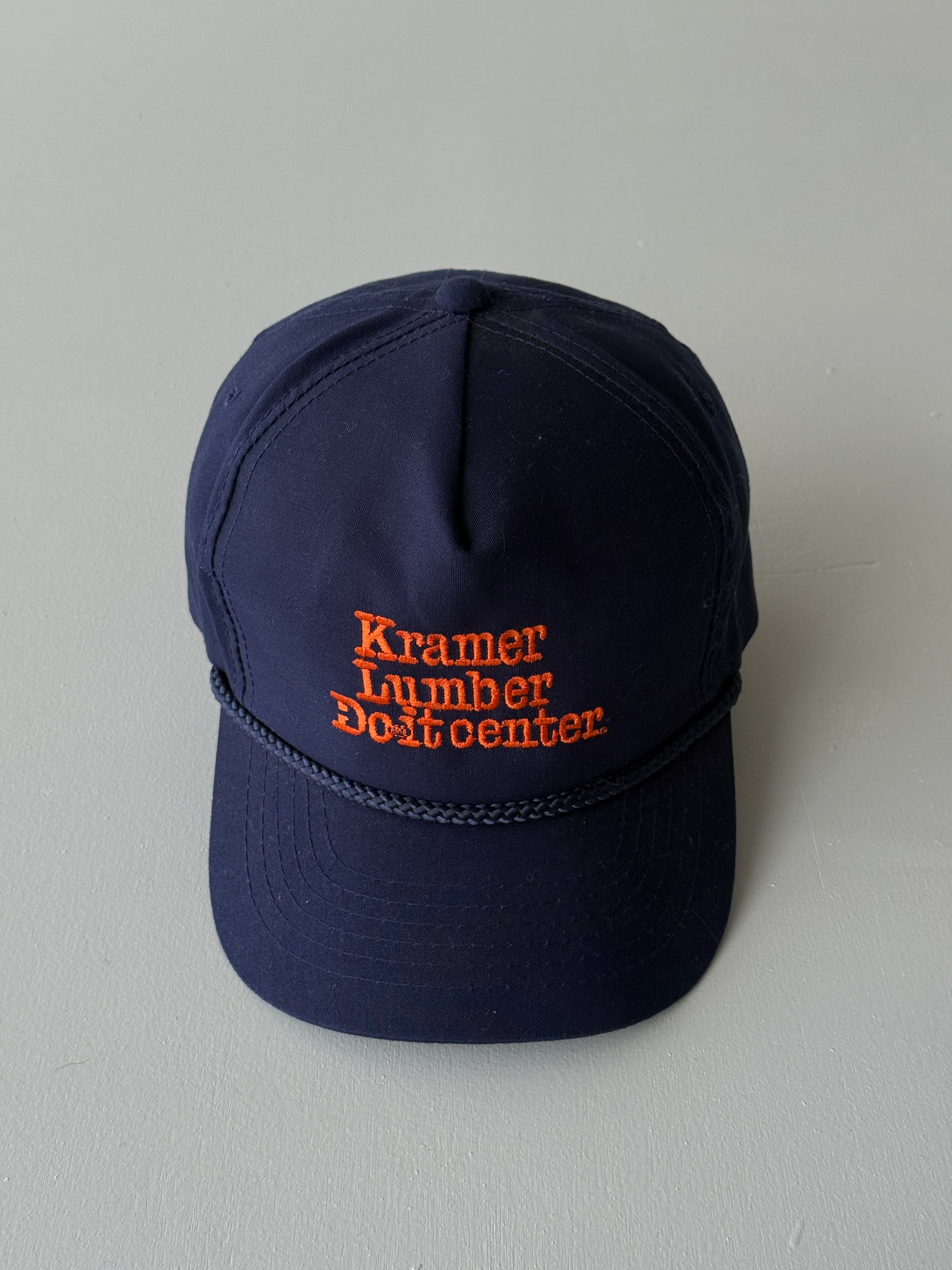 Navy Kramer Lumber 90's Vintage SnapBack Trucker Cap
