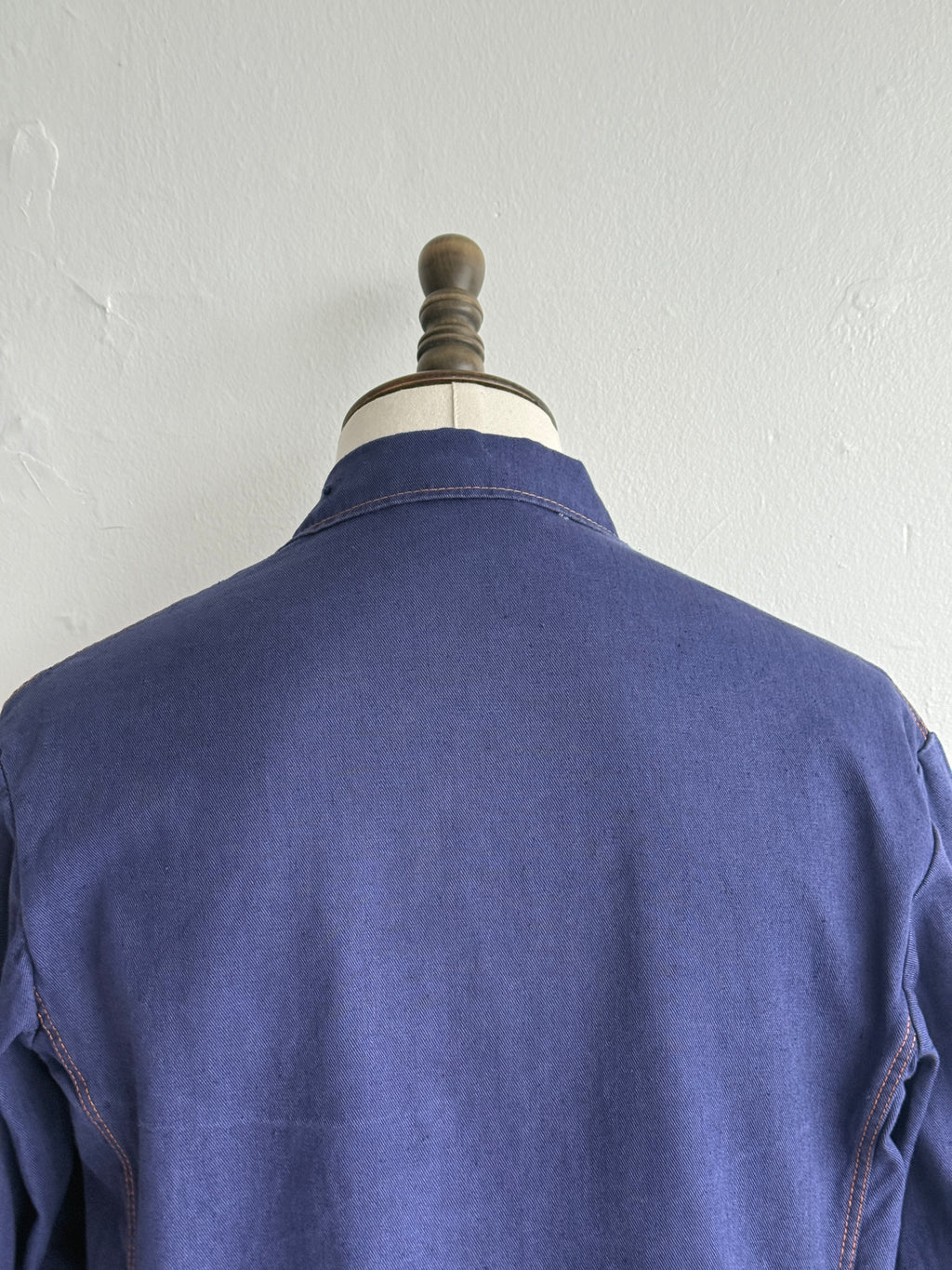 Blue French 1960s Vintage Workwear Chore Jacket CH551 - Small