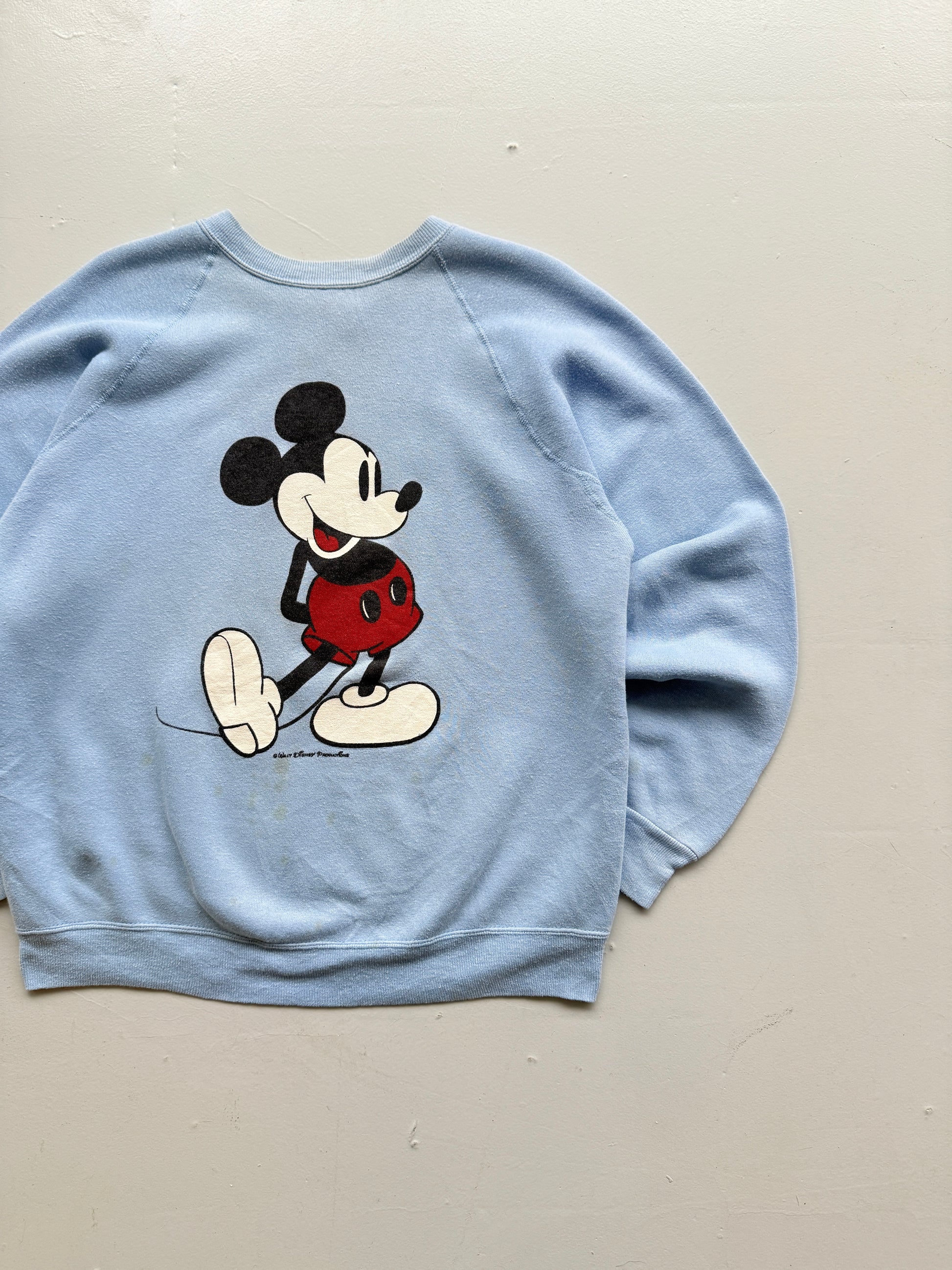 Blue Mickey Mouse 90's Vintage Disney Graphic Sweatshirt Jumper - Small