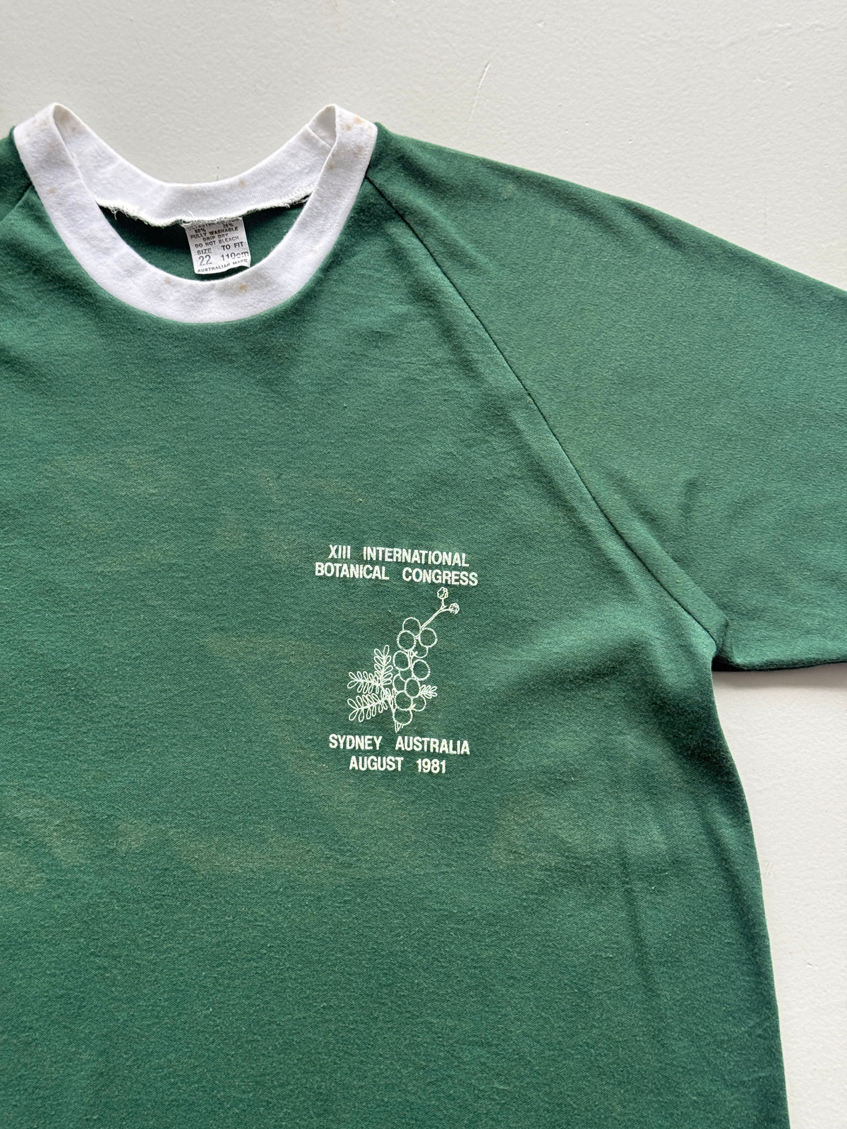 Green International Botanical Congress 80's Vintage Ringer T-Shirt - Small