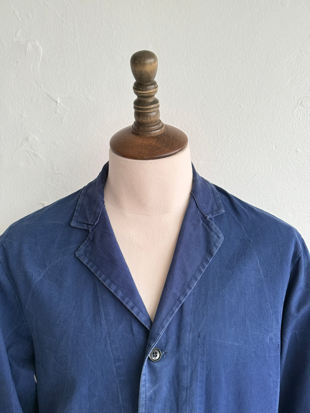 Faded Blue French Vintage 1960's Workwear Chore Jacket CH517 - Medium