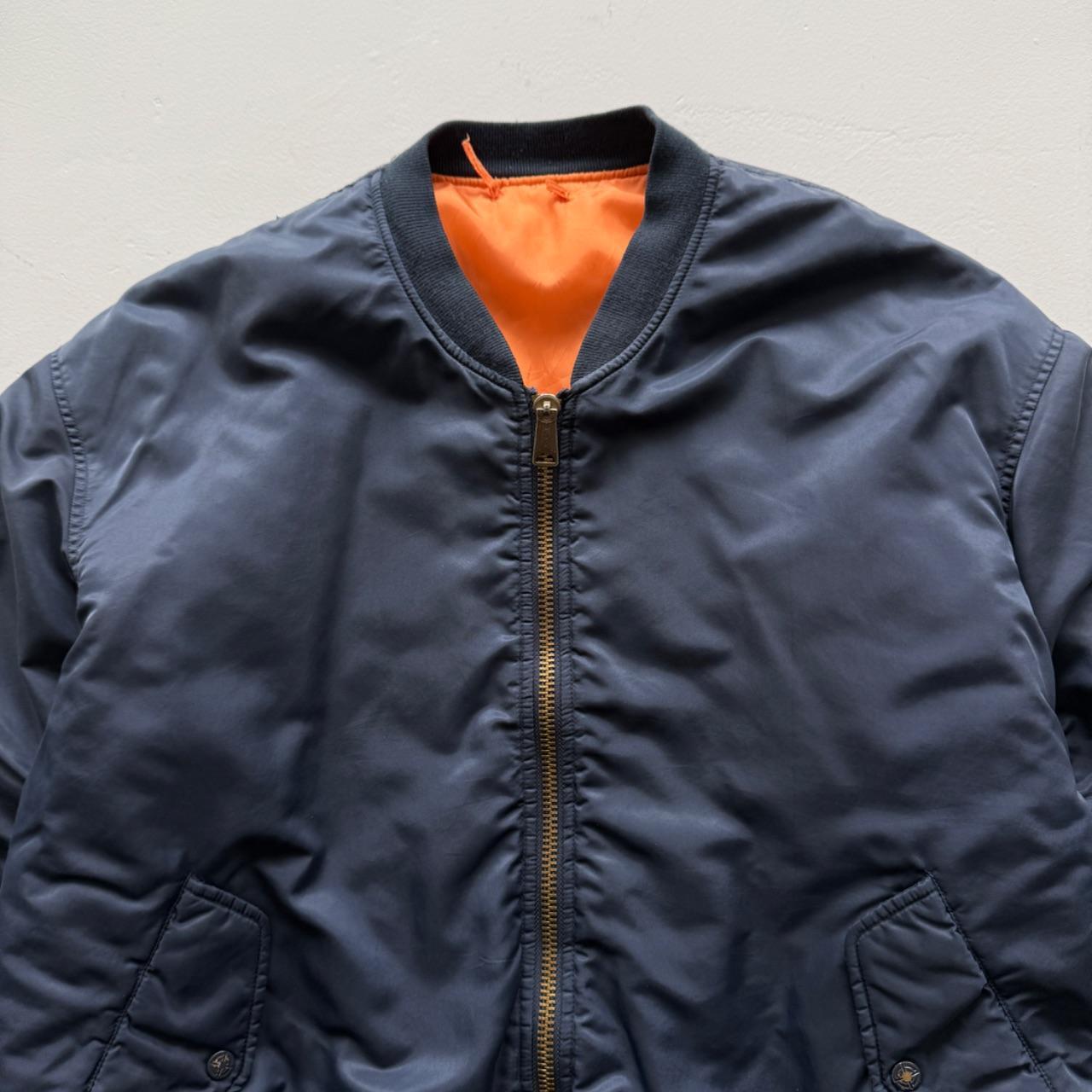 Navy Blue 80’s Vintage Bomber Jacket - XL