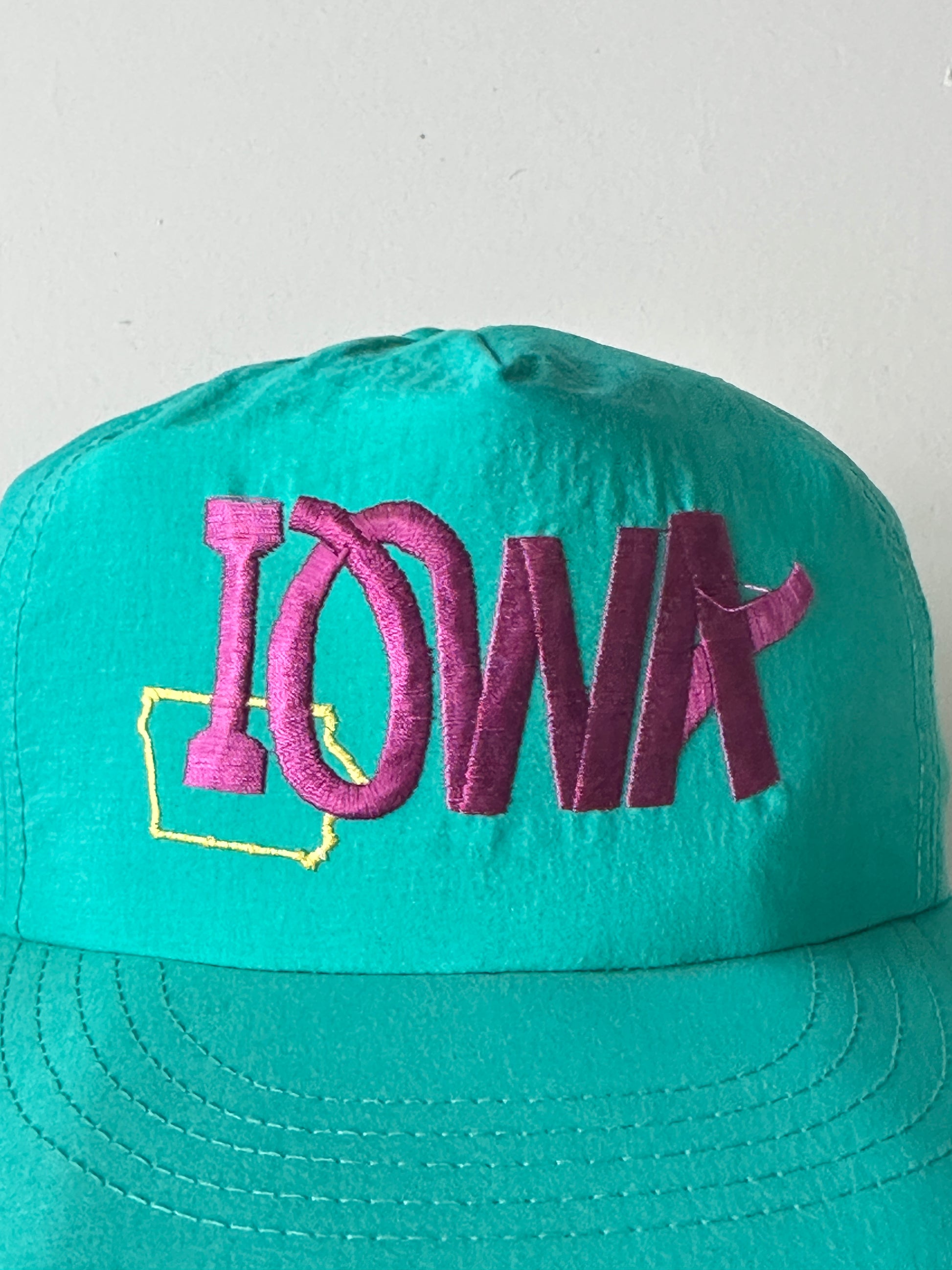 Teal Iowa State 90's Vintage SnapBack Trucker Cap