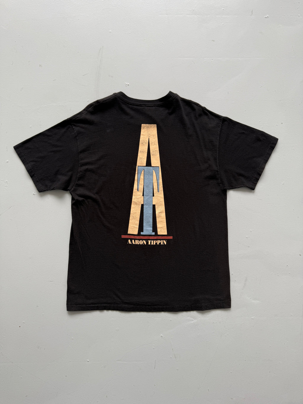 Black Aaron Tippin 90's Vintage Single Stitch Graphic T-Shirt - XL