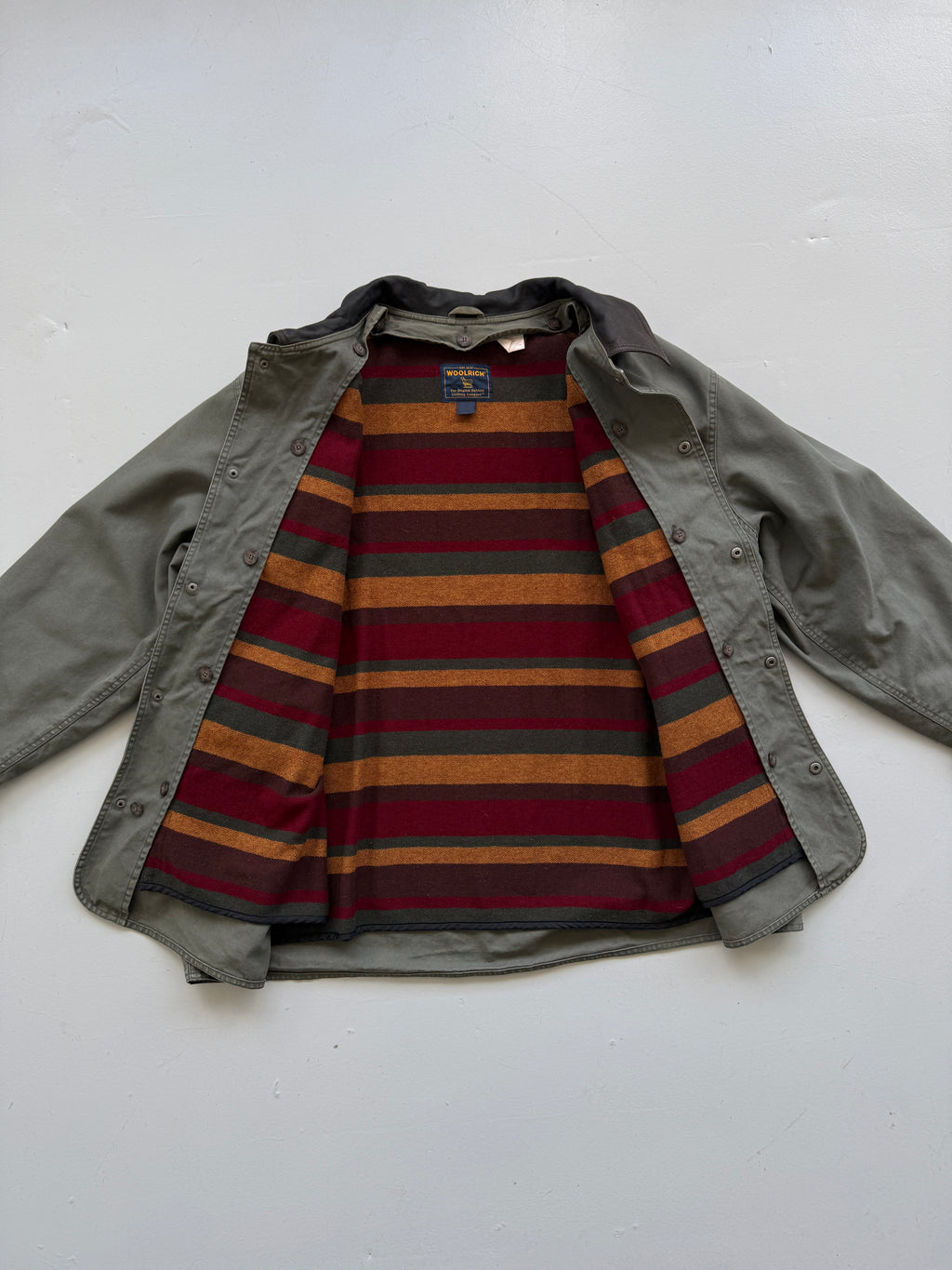 Woolrich Olive Barn Jacket Removable Inner 90's Vintage - XXL