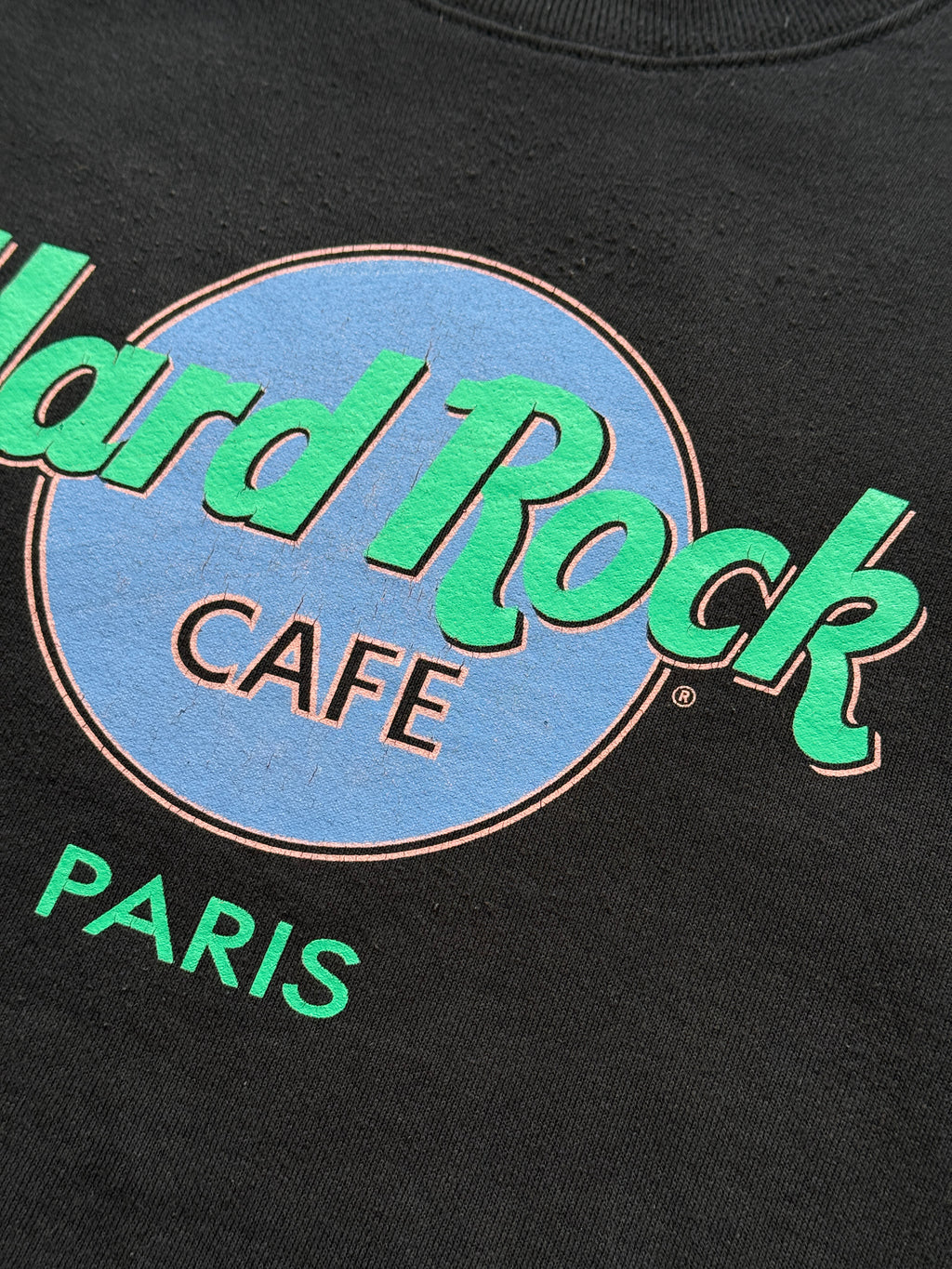 Black Hard Rock Cafe Paris Vintage Sweatshirt 90's Crewneck - XL