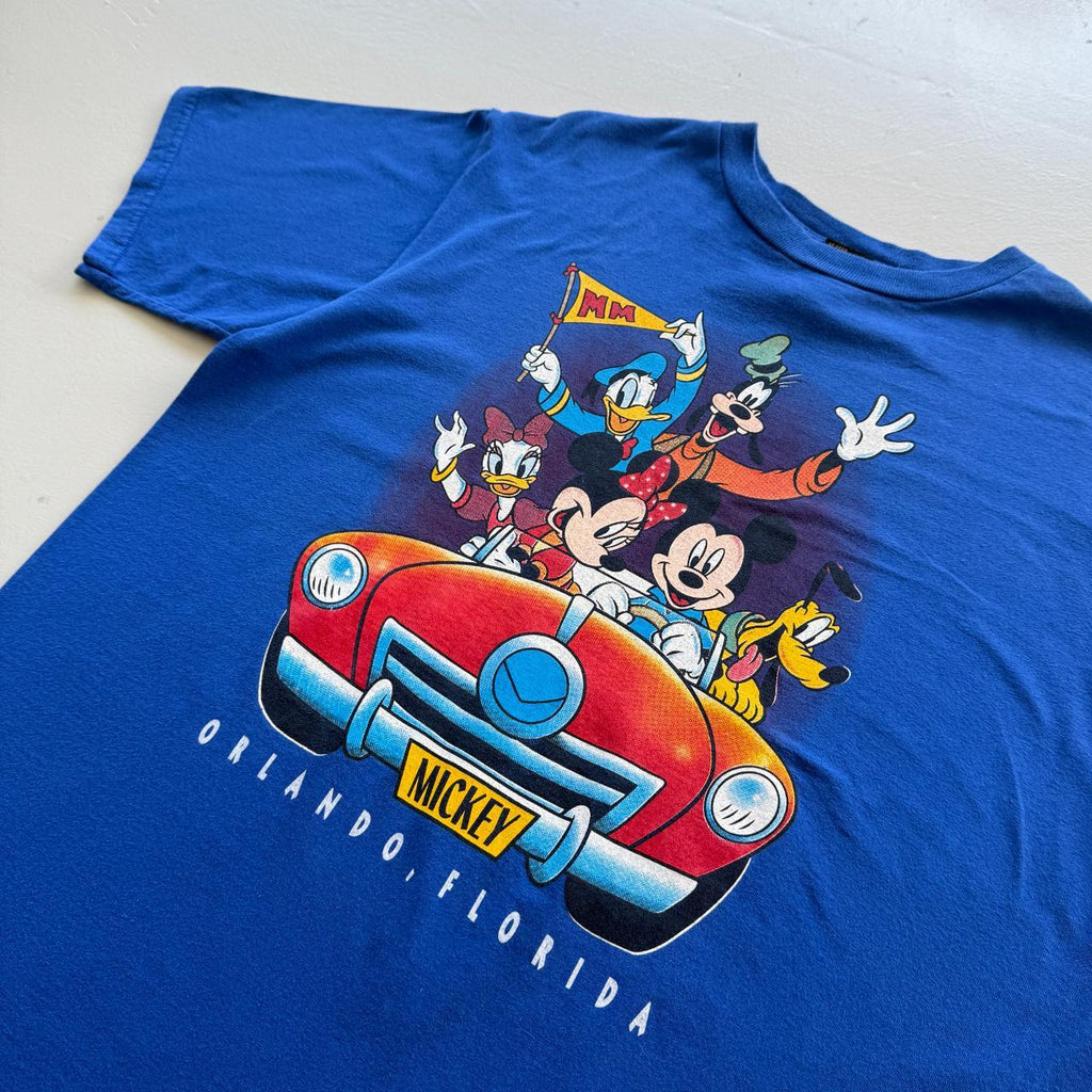 Blue Disney Orlando Florida 00s Vintage Cartoon Graphic T-Shirt - XL