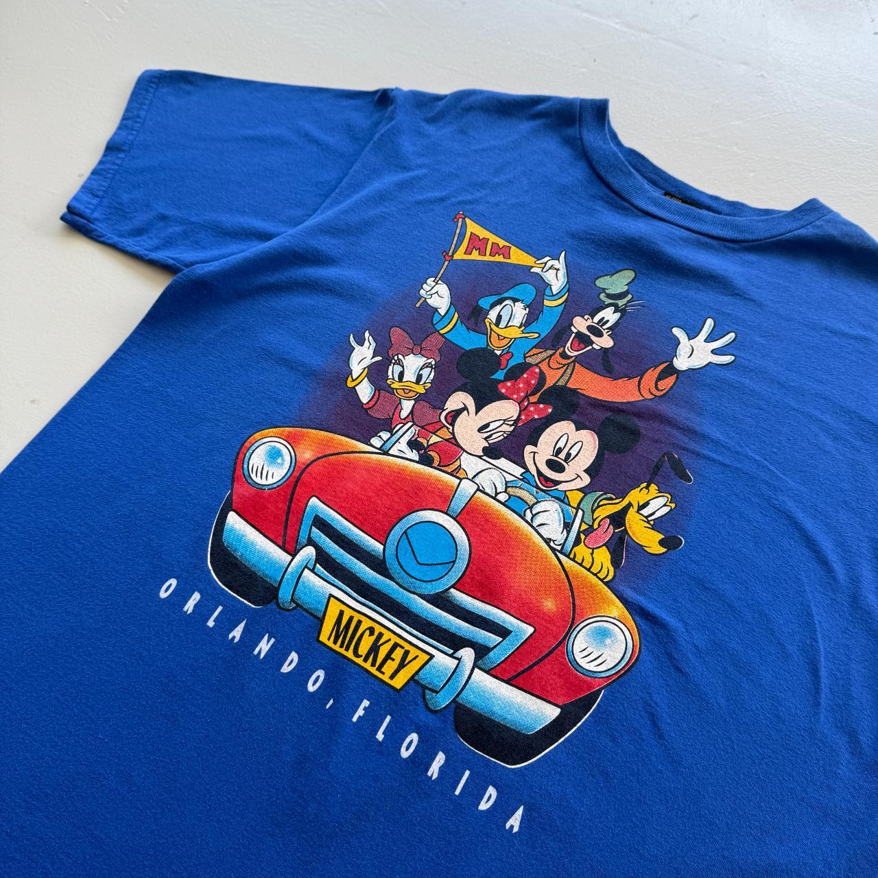 Blue Disney Orlando Florida 00s Vintage Cartoon Graphic T-Shirt - XL