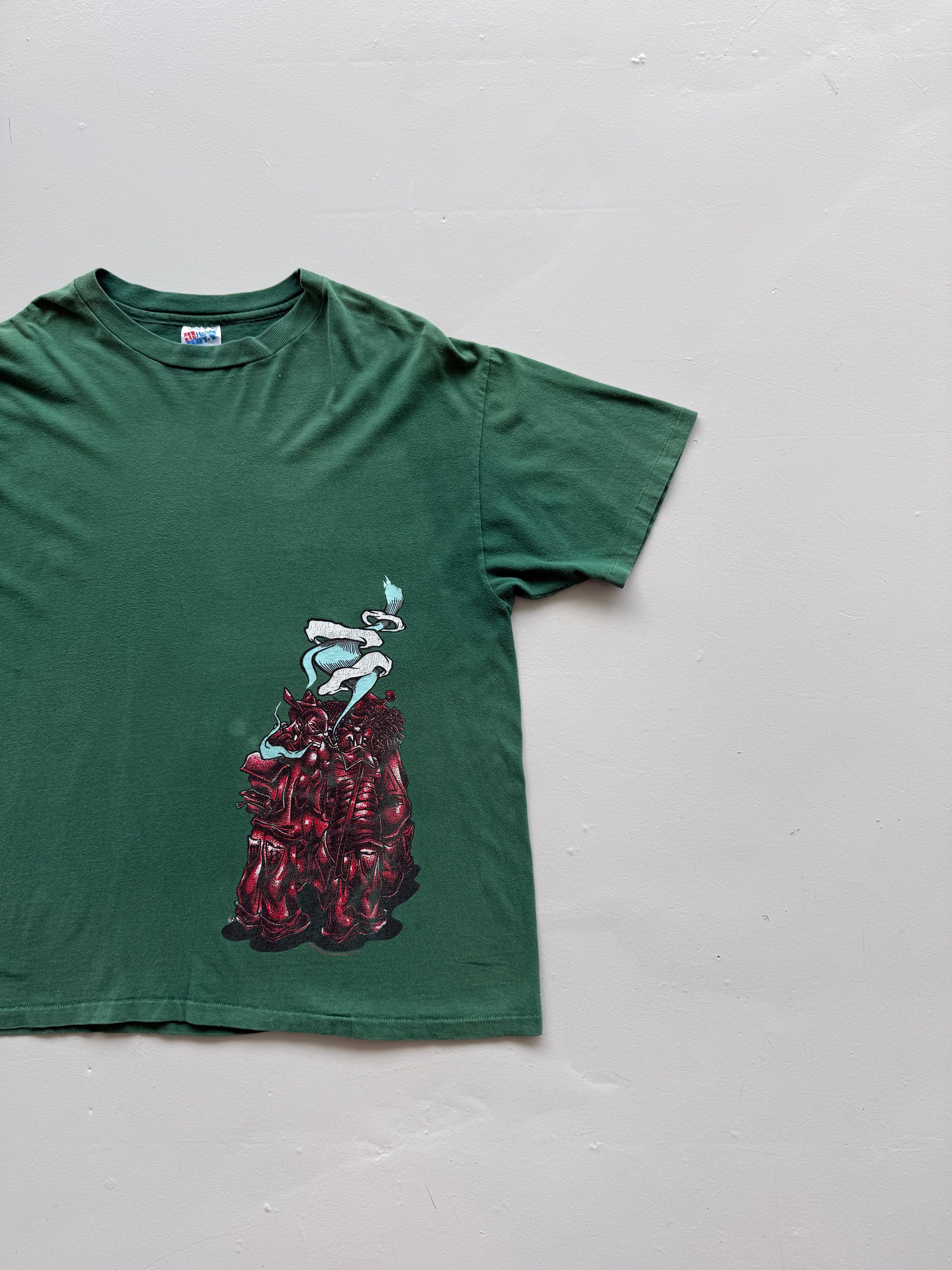 Green Mad Boy 90's Vintage Single Stitch Hip Hop Graphic T-Shirt - XL