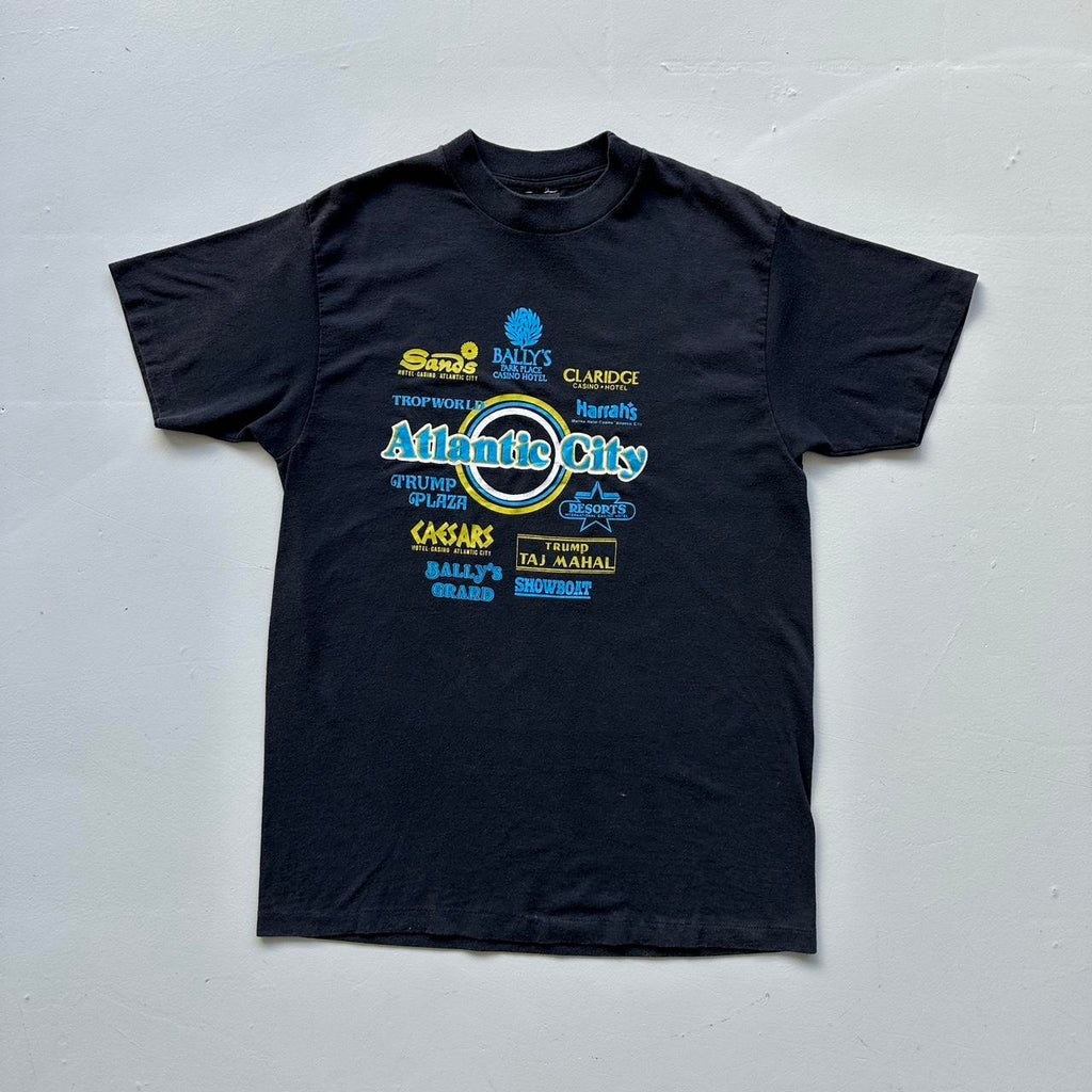 Black Atlantic City 90s Vintage T-shirt - Small