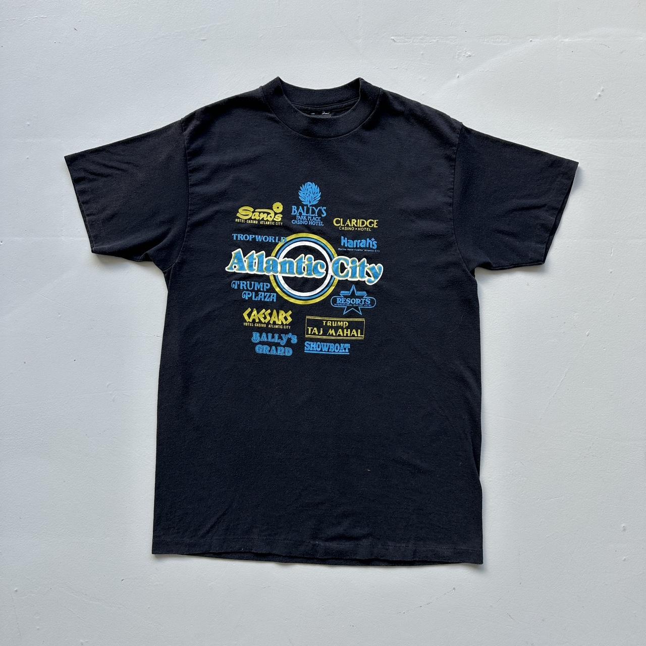 Black Atlantic City 90s Vintage T-shirt - Small