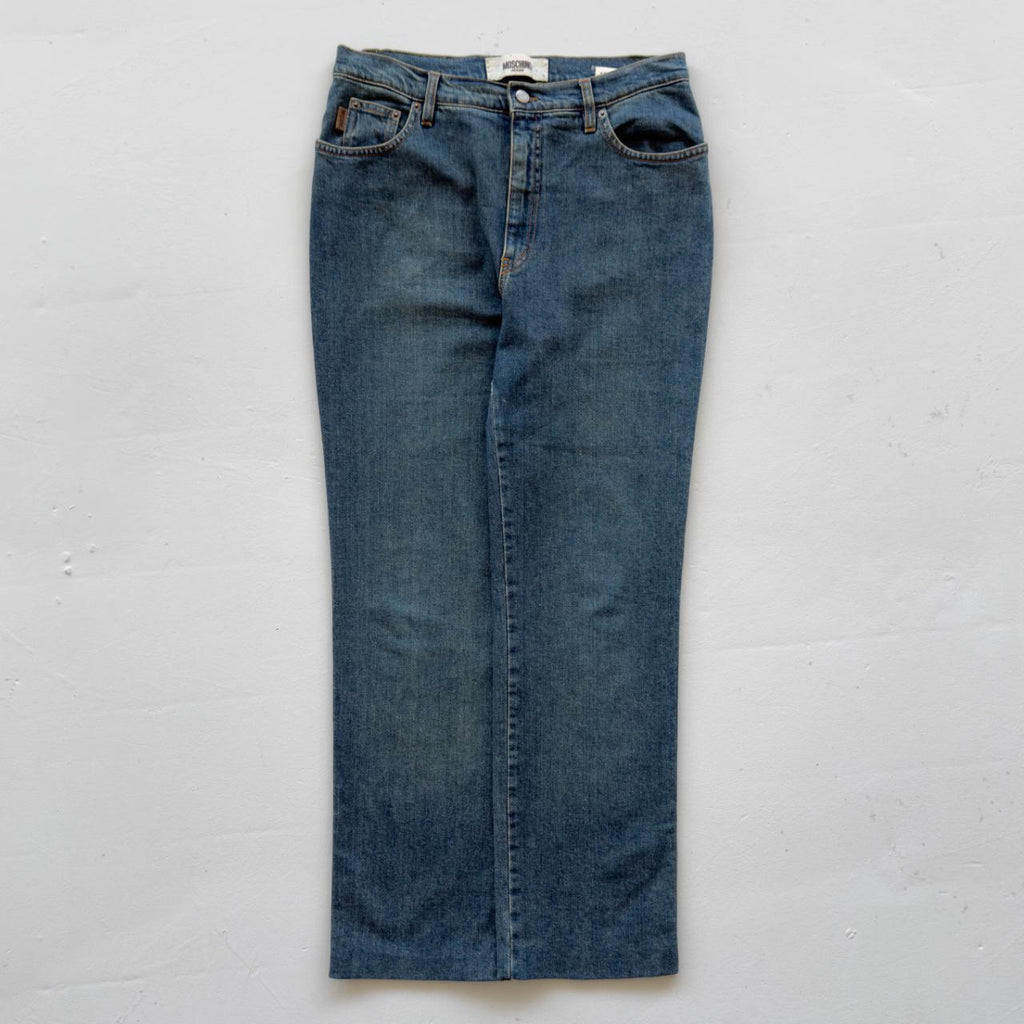 Blue Moschino Denim 90's Vintage Jeans - 32” x 29”