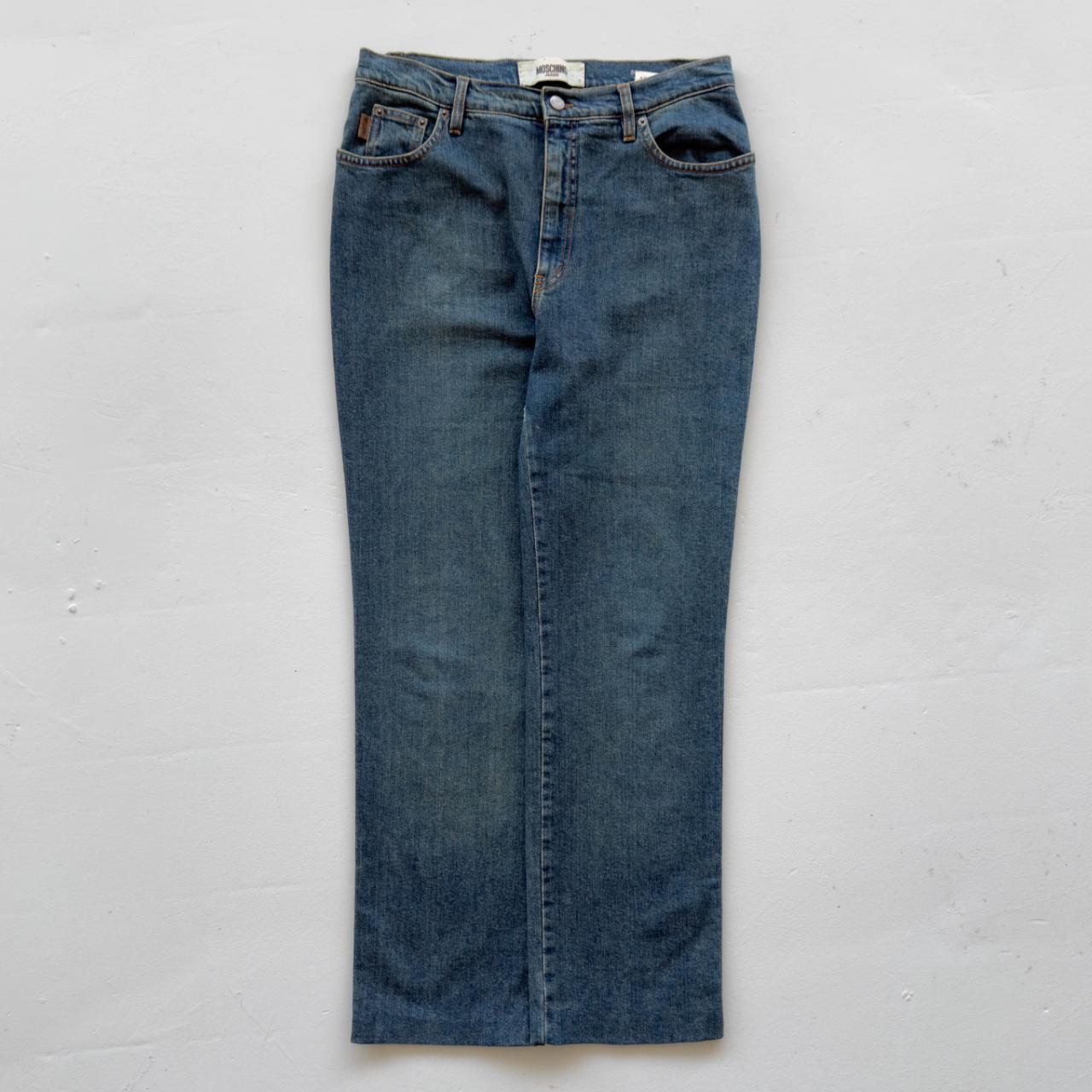 Blue Moschino Denim 90's Vintage Jeans - 32” x 29”