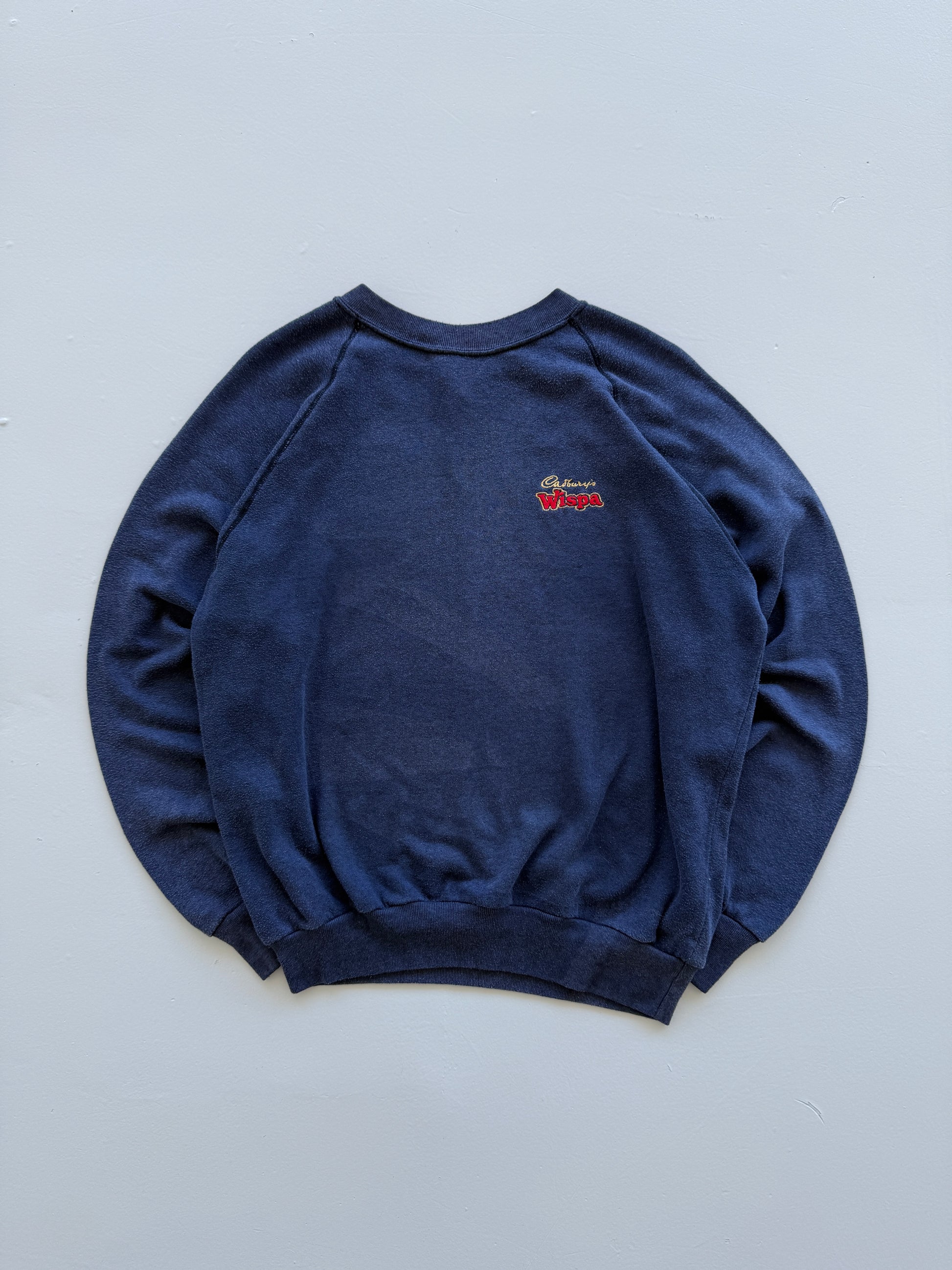 Navy Blue Cadbury Wispa 90's Vintage Graphic Sweatshirt Jumper - Medium