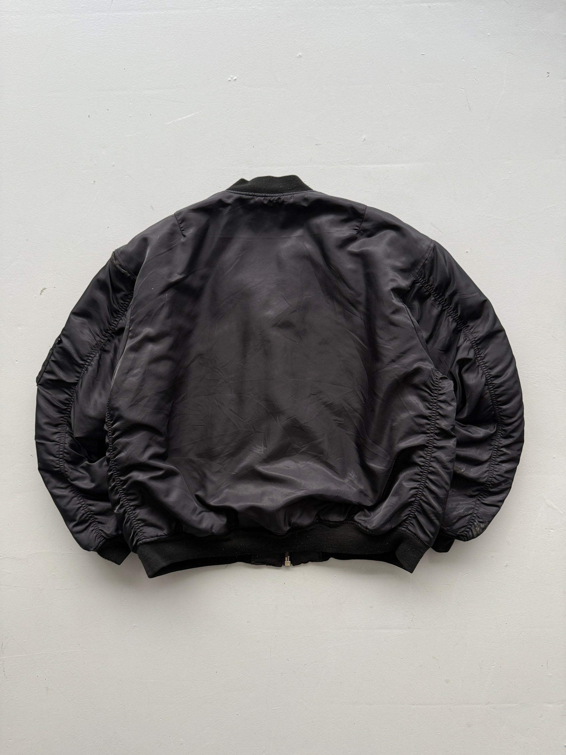Black Reversible 90's Vintage Bomber Jacket - XXL