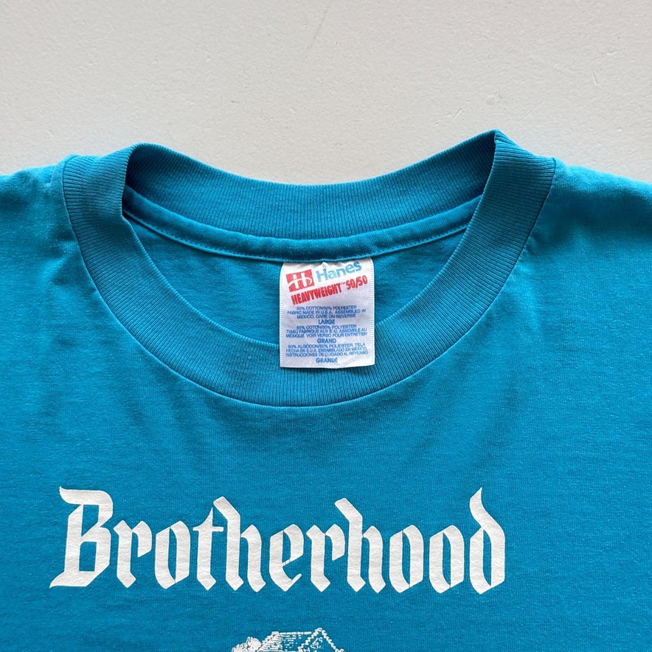 Blue Brotherhood Winery 90s Vintage Graphic T-Shirt - Large