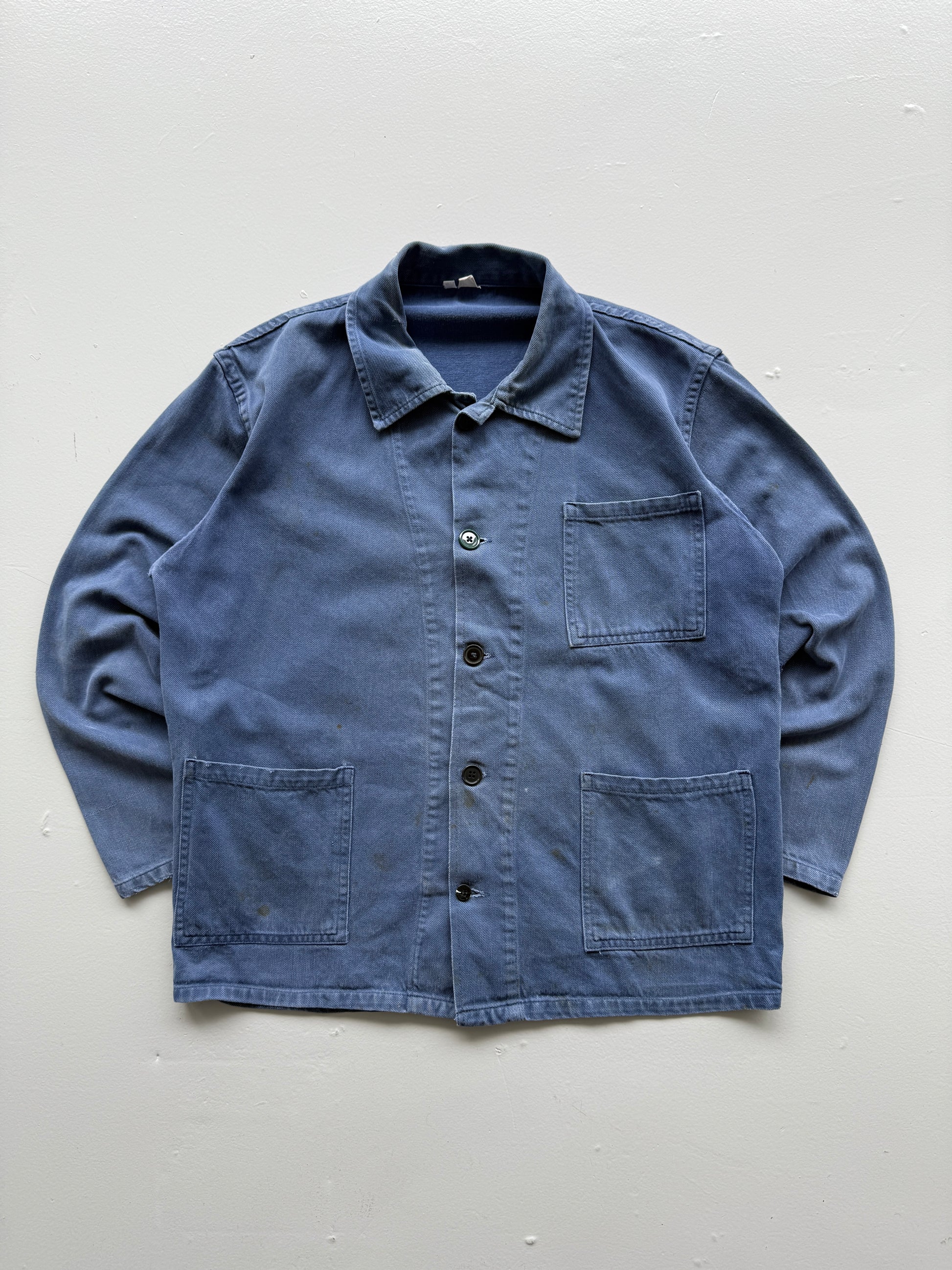 Blue French Chore Jacket 80's Vintage Workwear CH223 - Womens Small